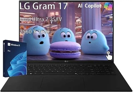 LG gram 17 Laptop Lightweight Business, Windows 11 Pro, 32GB RAM, 1TB SSD, WQXGA Touchscreen