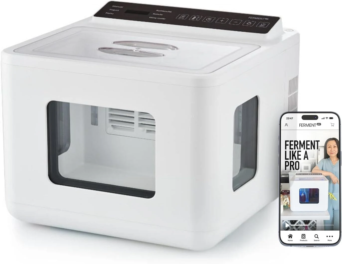 12.8L Smart Yogurt Maker Machine & Fermentation Kit, Kombucha, Kimchi, Natto, tempeh, Sourdough Maker