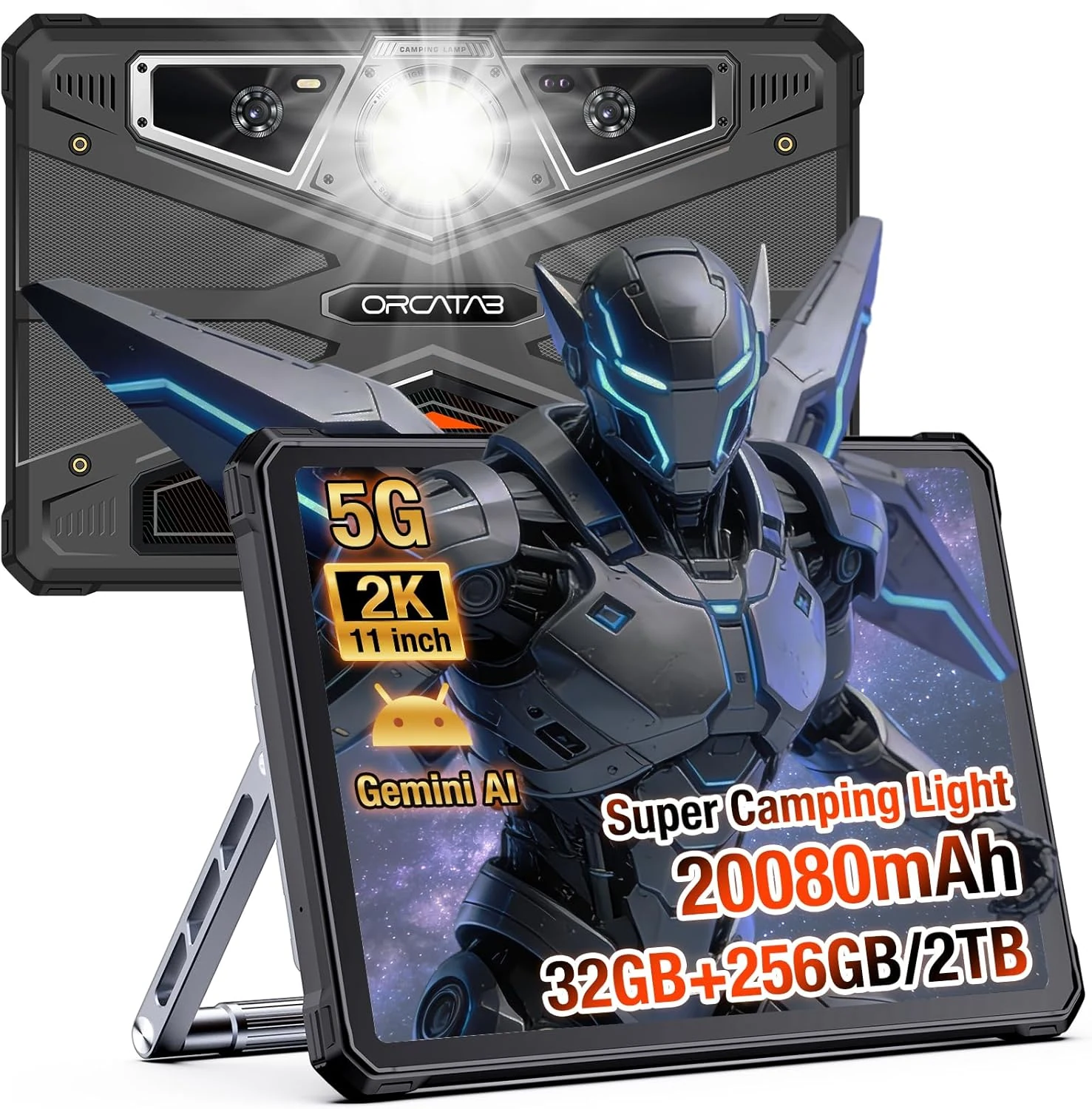 WT1 Pro 2026 5G Rugged Tablet Android 15, 2K 11" 120Hz Waterproof Tablet