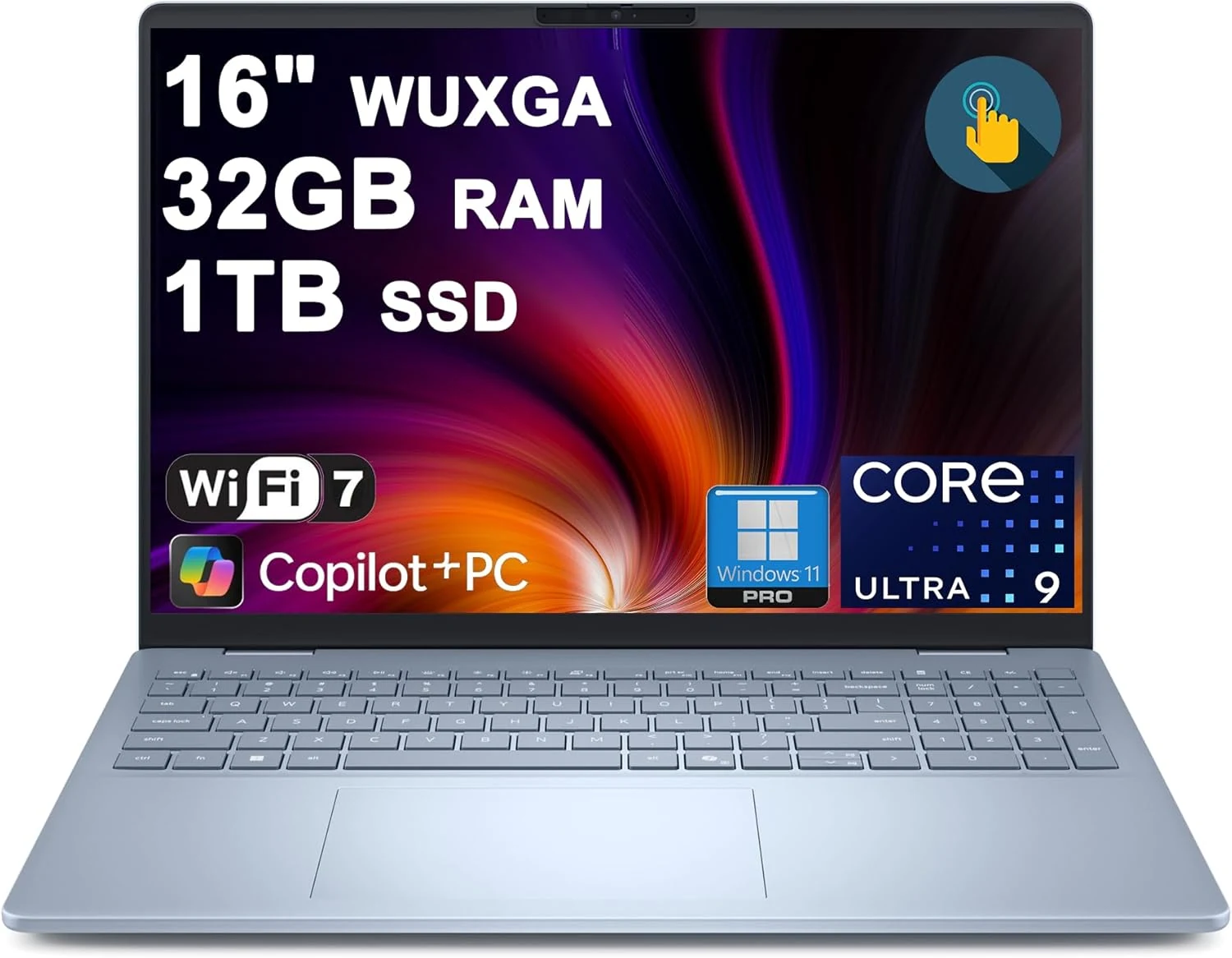 Dell 16 Plus Laptop 16" WUXGA Touch Intel 8-core Ultra 9 288V (Up to 48 Tops) 32GB RAM 1TB SSD Backlit Fingerprint Wi-Fi7