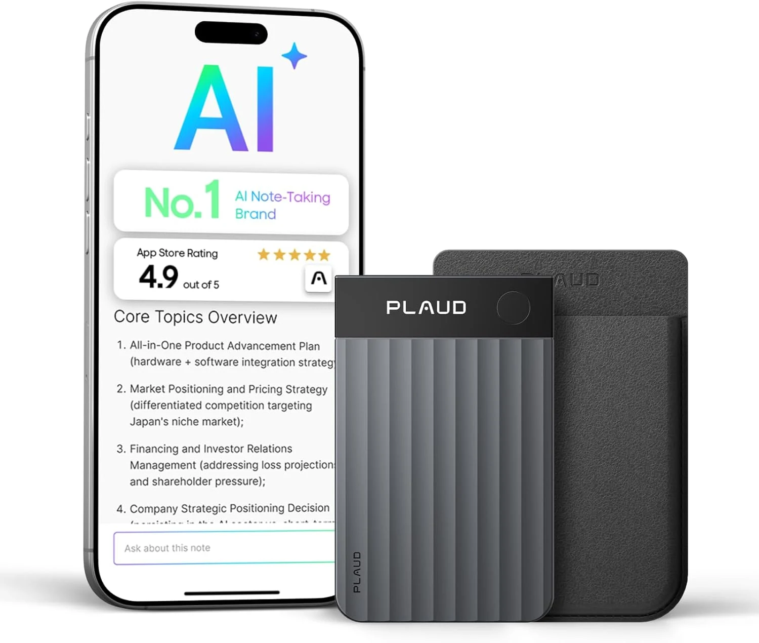 Plaud Note Pro AI Voice Recorder, Transcribe & Summarize with review
