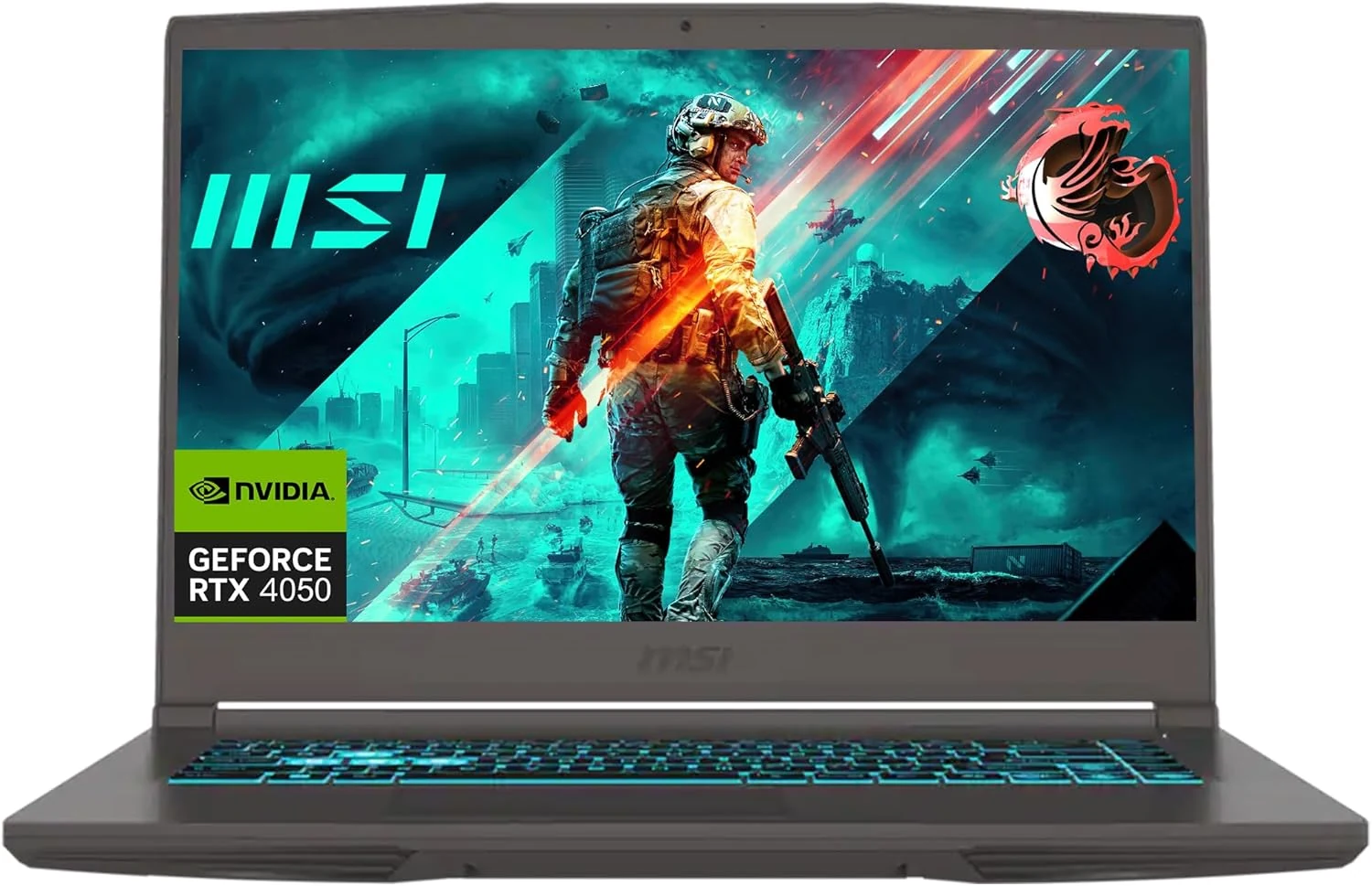 msi 15.6" Thin A15 Gaming Laptop, 8GB DDR5, 512GB SSD, Full HD Display, NVIDIA GeForce RTX 4050, AMD Ryzen 5 7535HS, Wi-Fi 6, Backlit Keyboard, Webcam, Bluetooth, Windows 11, Black