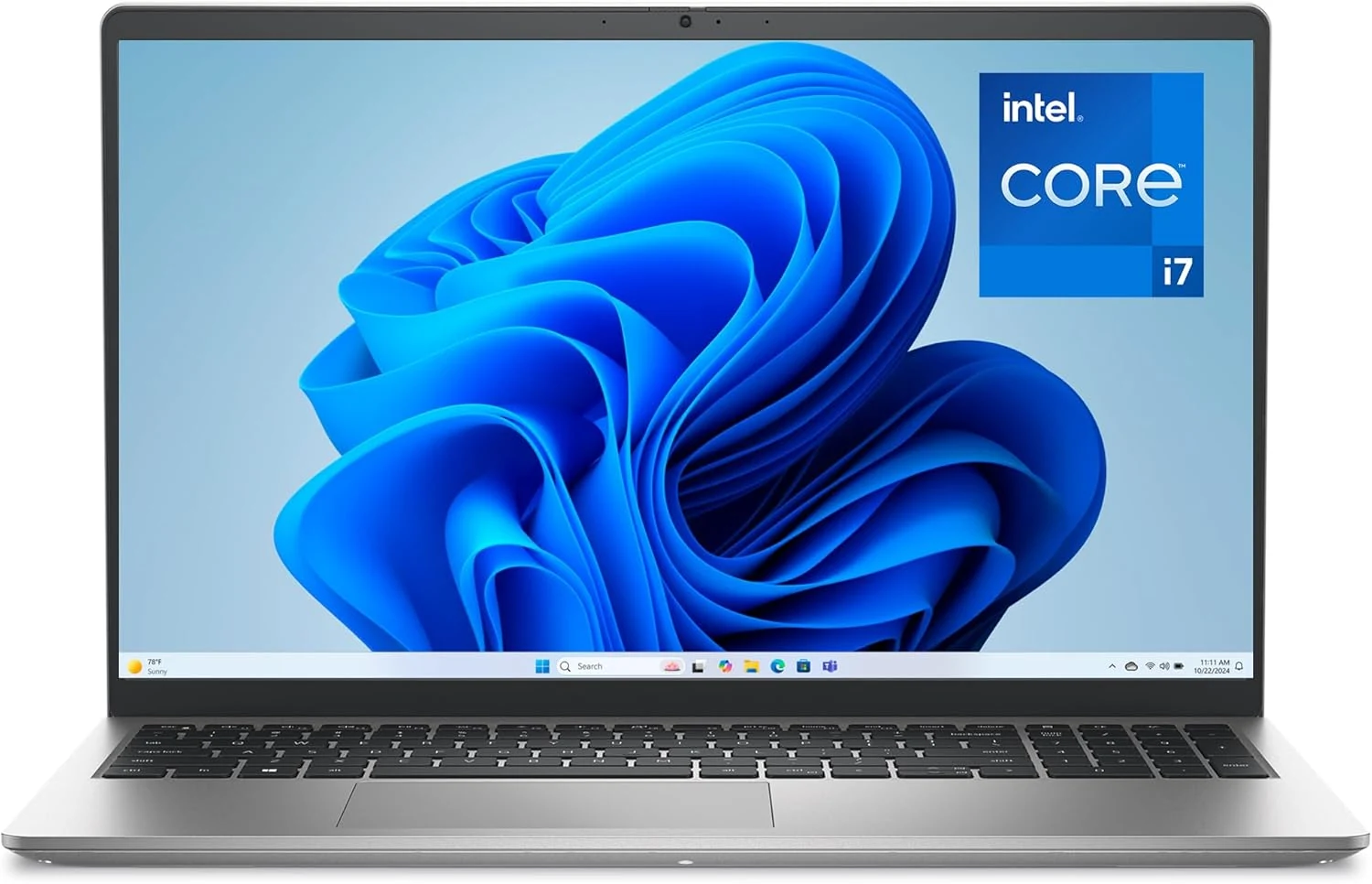 Dell 15 Laptop DC15250-15.6-inch FHD 120Hz Display, 13th Gen Intel Core i7-1355U, 16GB DDR5 RAM, 512GB SSD, Intel UHD Graphics, Windows 11 Home, 1 Year Basic Onsite Service - Platinum Silver