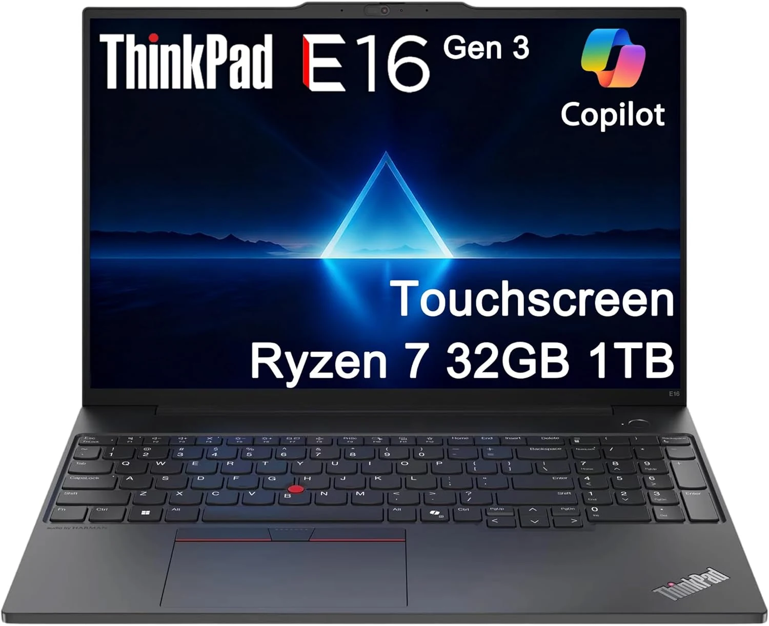 Lenovo ThinkPad E16 Gen 3 Business AI PC Laptop (16" FHD+ Touchscreen, Ryzen 7 250, 32GB, 1TB SSD)