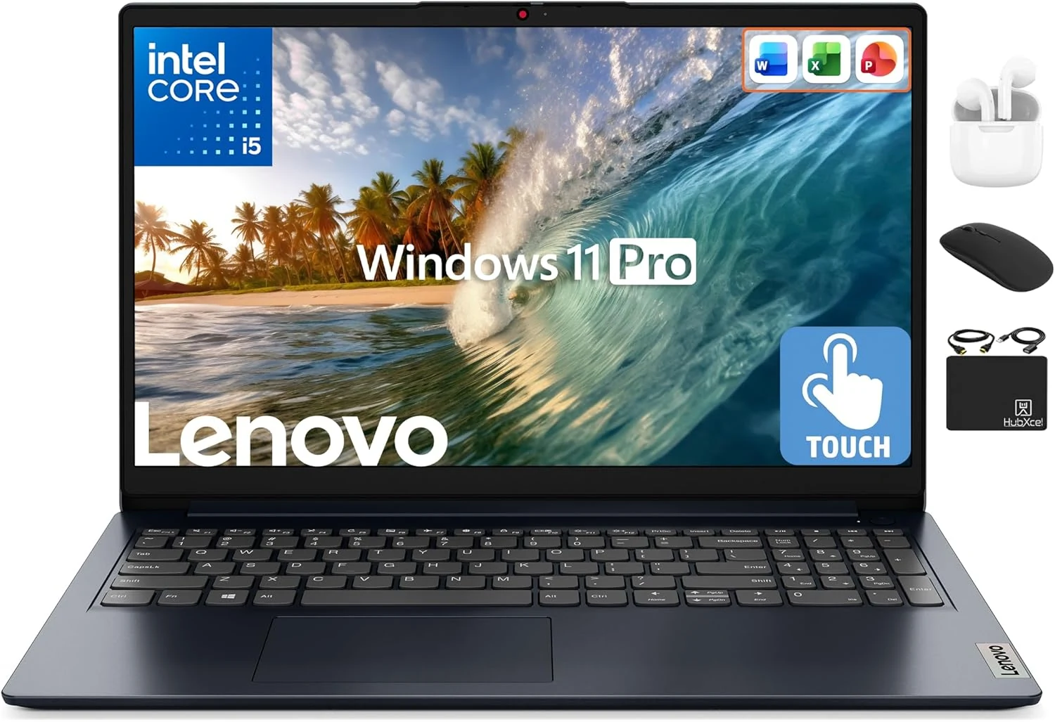 Lenovo IdeaPad Business Laptop, 15.6" FHD Touchscreen, Powerful 10-Core Intel i5-1334U