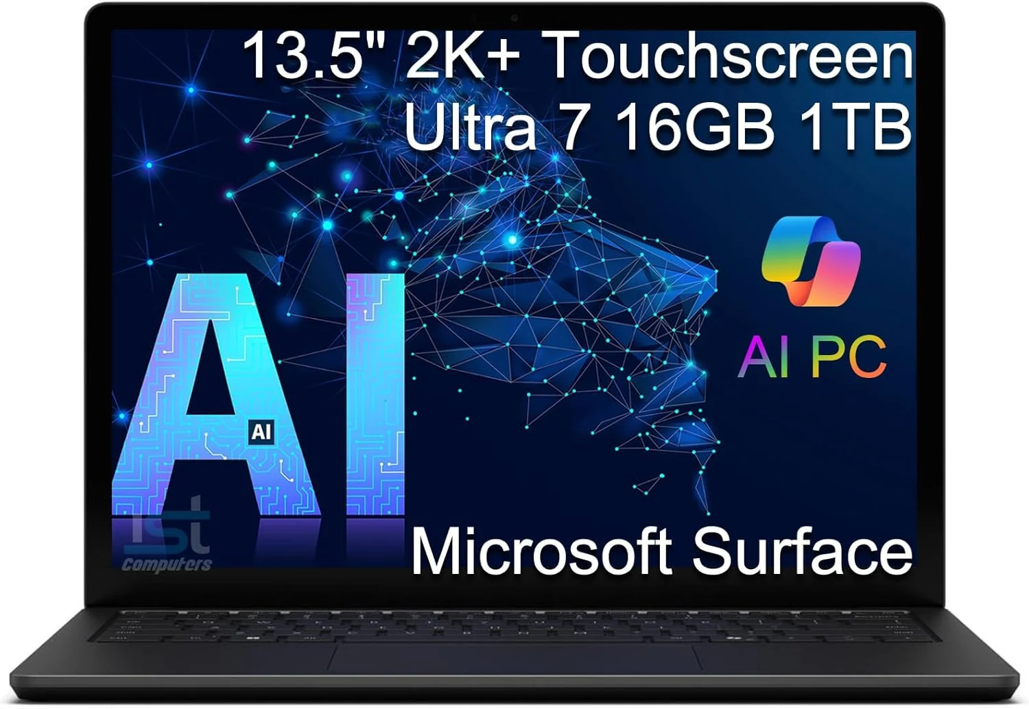 Microsoft Surface Laptop 6 AI PC for Business (13.5" 2K+ Touchscreen, Intel 16-Core Ultra 7 165H, 16GB RAM, 1TB SSD)