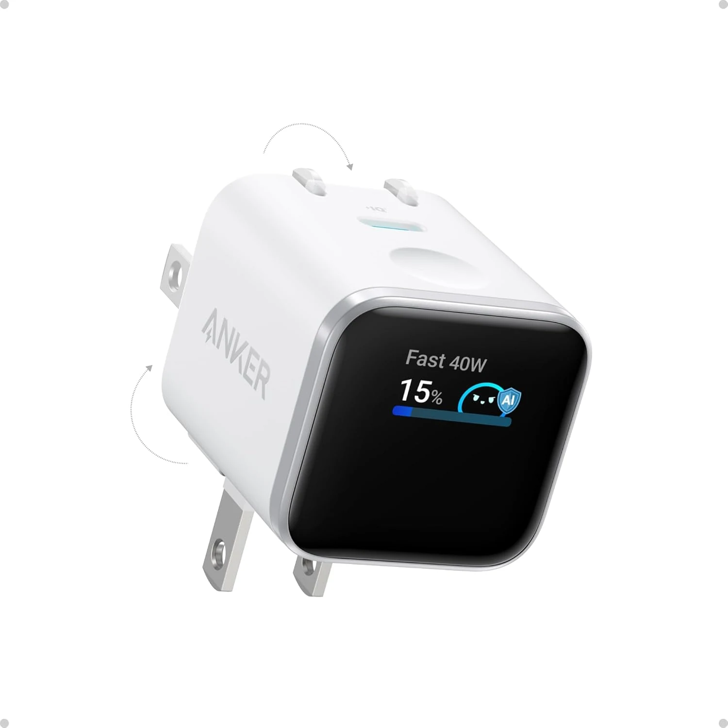 Anker Smart Display Charger, Anker Nano USB C Charger Block, 45W Max GaN Phone Charger