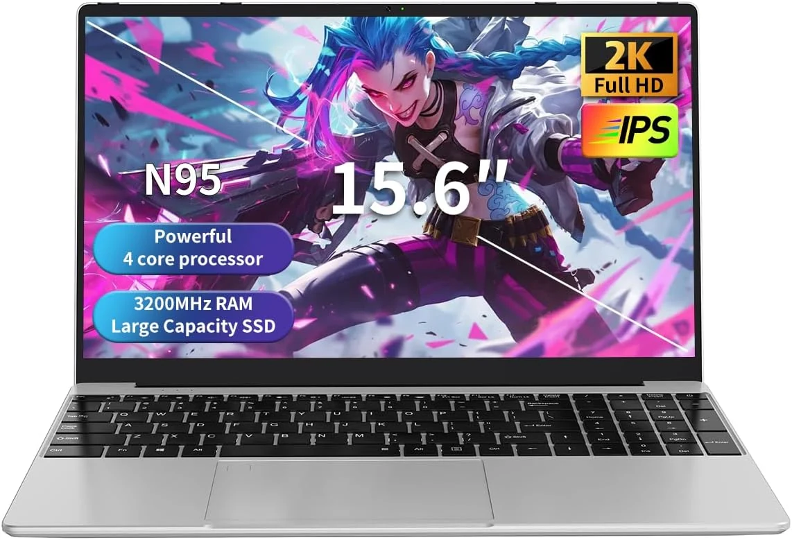 NEOBIHIER Gaming Laptop (N95 up to 3.4GHz, 16GB RAM, 512GB SSD, 15.6-inch)