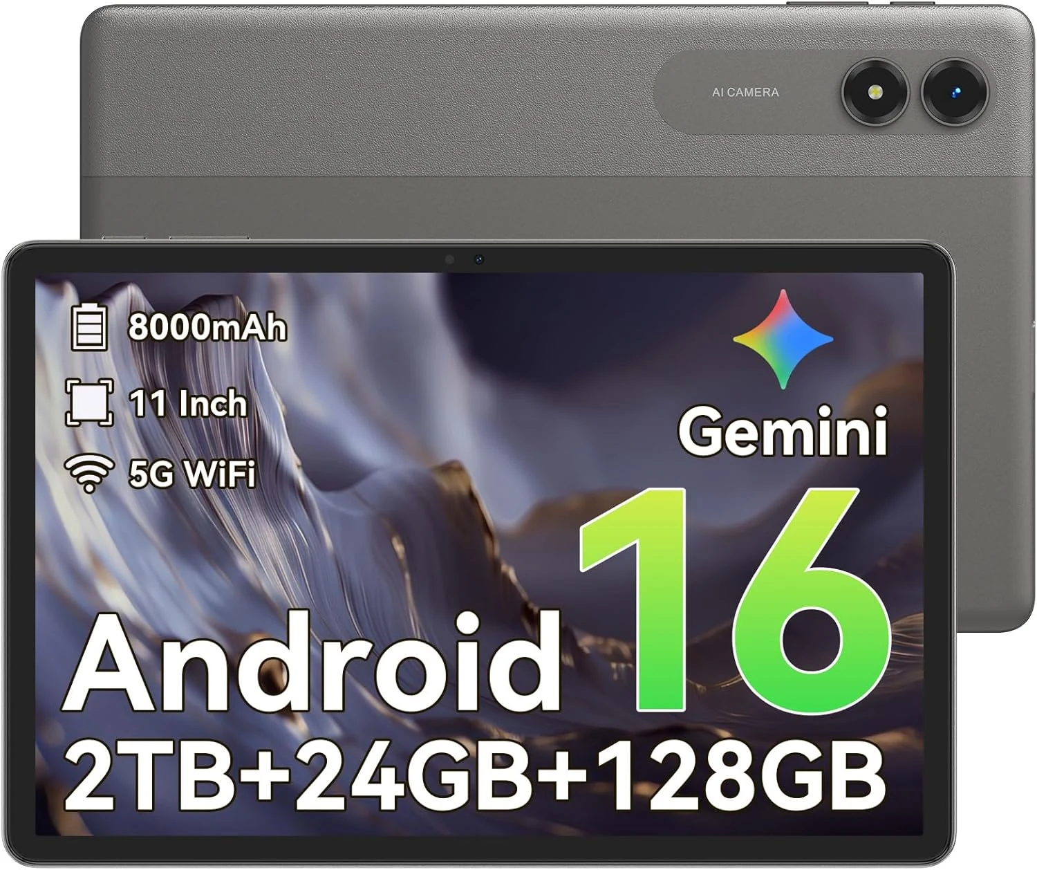 TABWEE T50 Android 16 11-Inch Tablet (24GB RAM, 128GB Storage, 90Hz, 8000mAh)