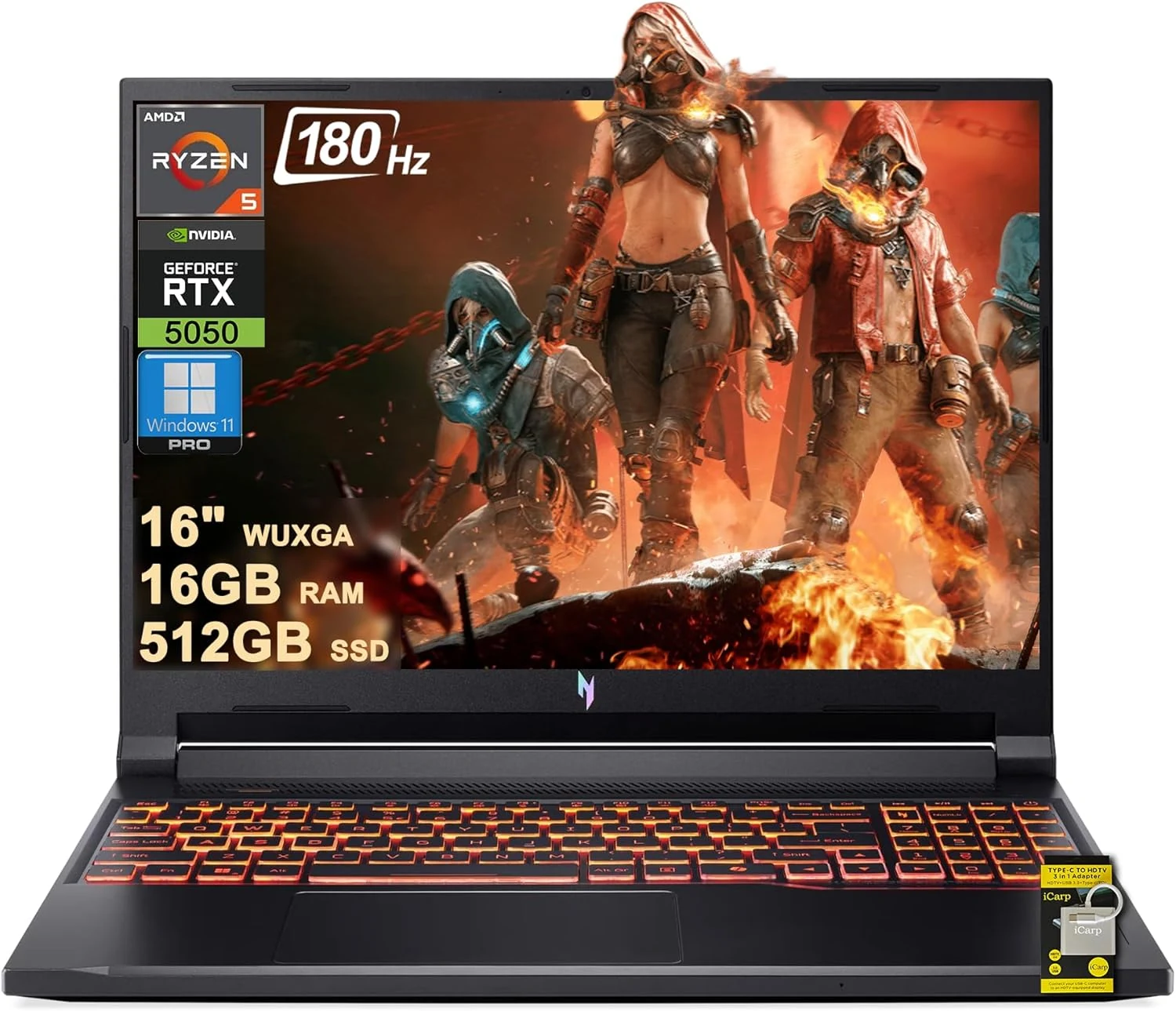 acer Nitro V 16 AI Gaming Laptop 16" WUXGA IPS 180Hz (Ryzen 5 240, RTX 5050)