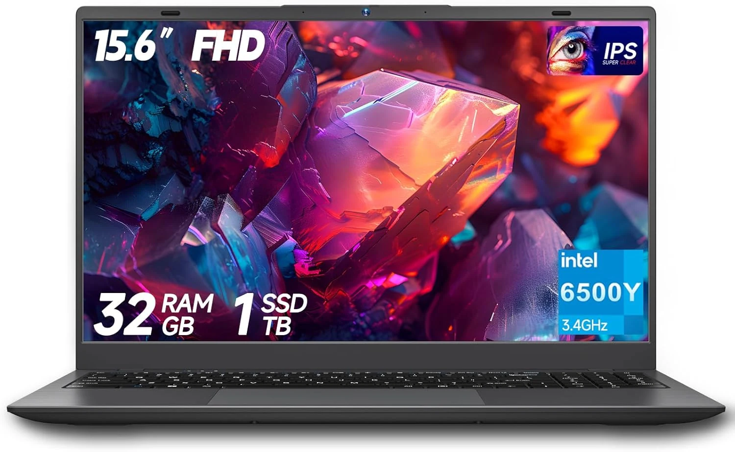 BLUEING 15.6" Laptop Computer, Laptop with 32GB RAM 1TB SSD, Gold 6500Y (Up to 3.4GHz), 1080P FHD IPS Display, Type-C, HDMI, USB3.2, WiFi, Bluetooth, Long Battery Life, Laptops for Business & Student
