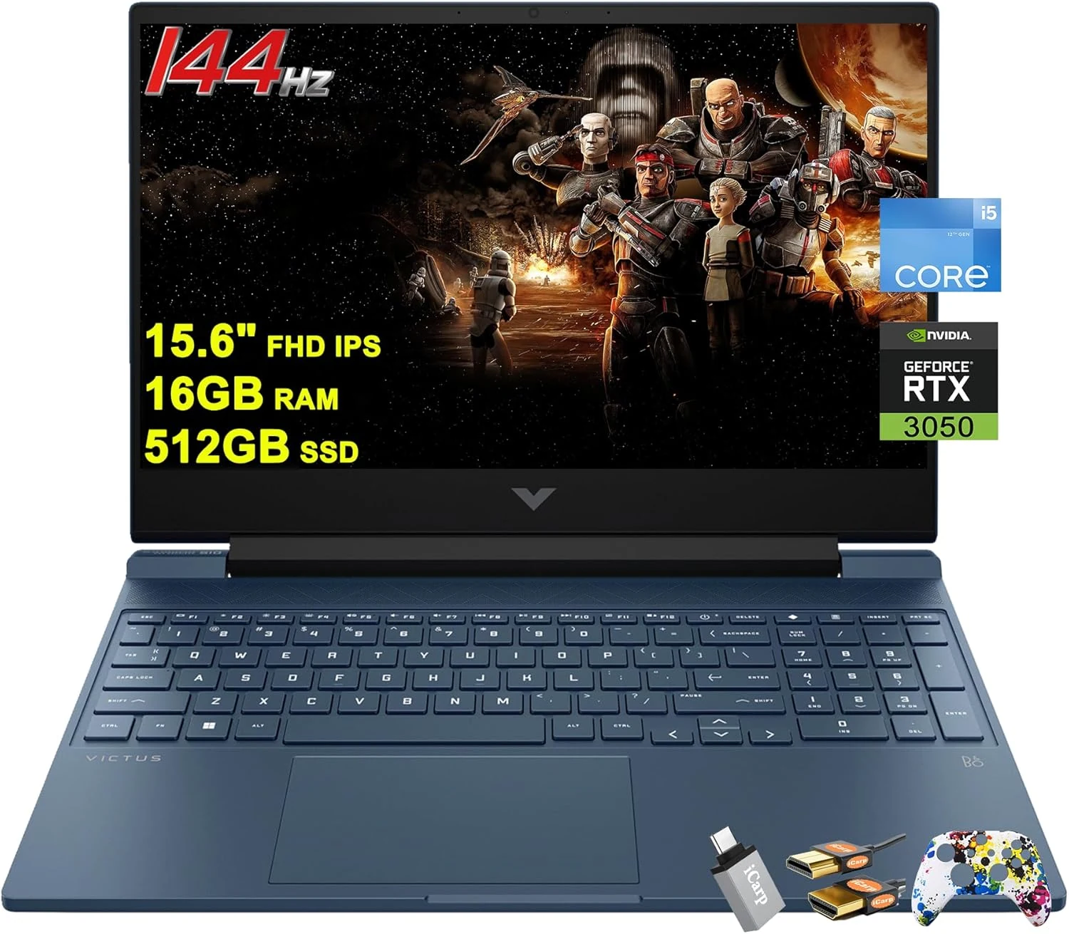 HP Victus 15 Gaming Laptop 15.6” FHD IPS Anti-Glare 144Hz