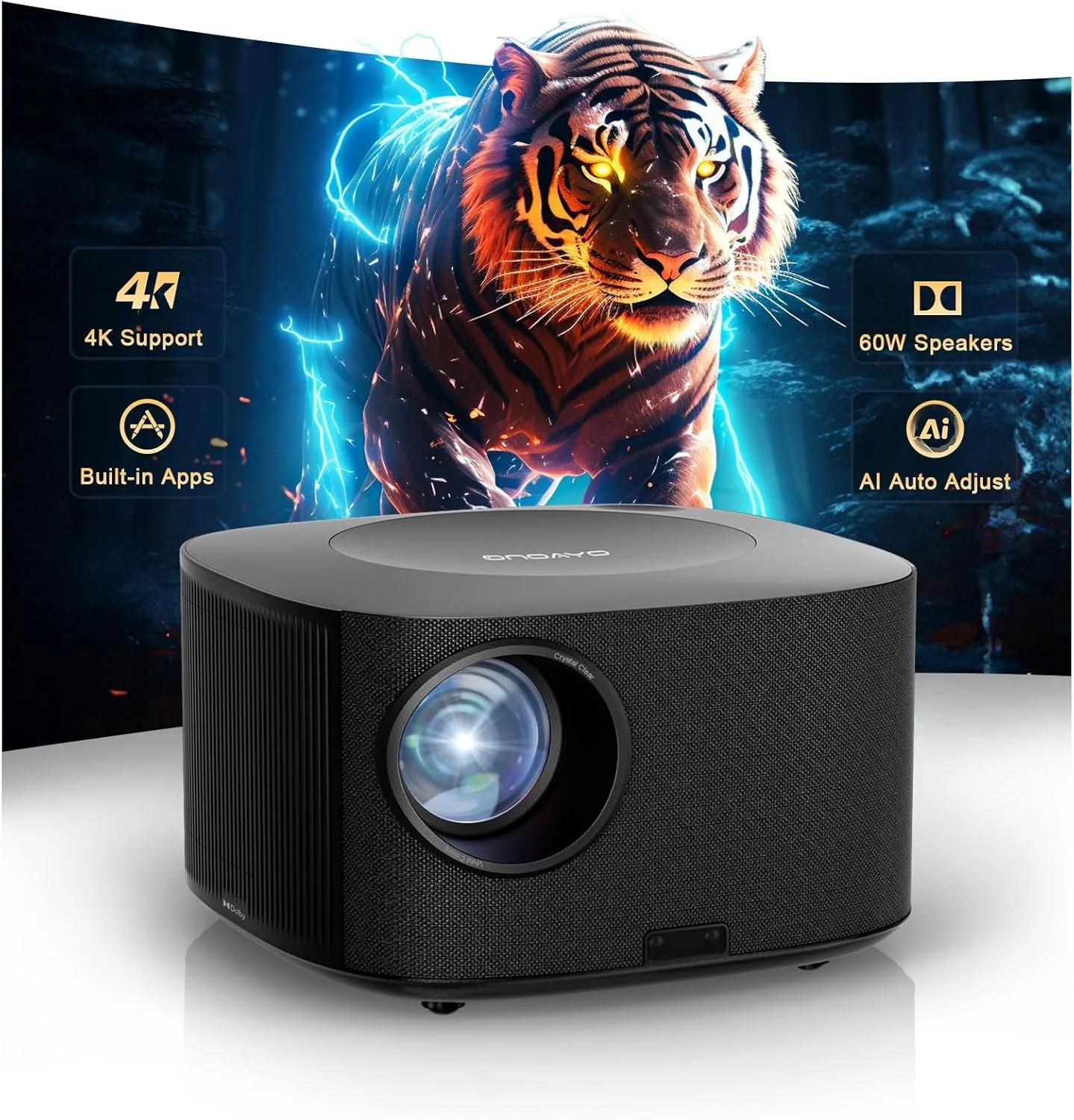 ONOAYO ONO5Pro 2.0 outdoor 4K projector with WiFi and Bluetooth