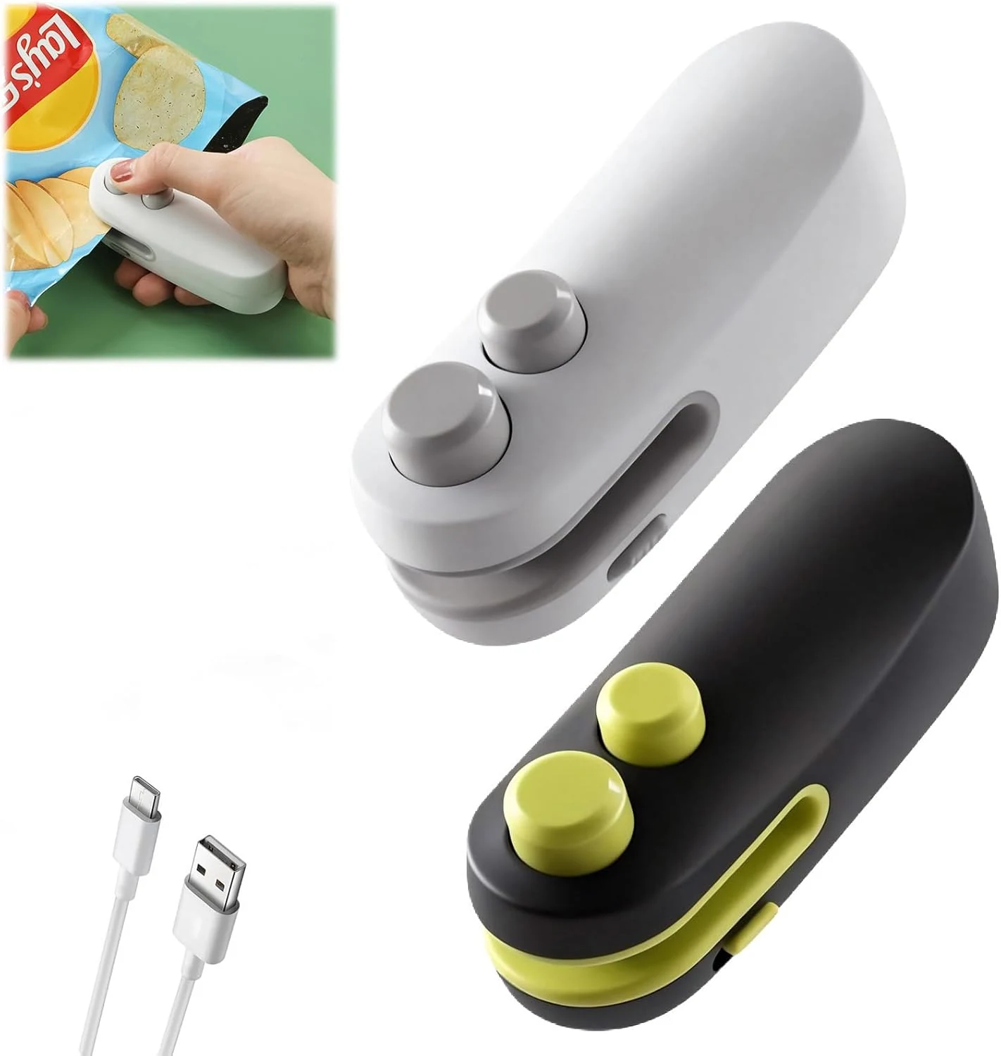 Mini Bag Sealer, 2026 2 in 1 Rechargeable Chip Bag review