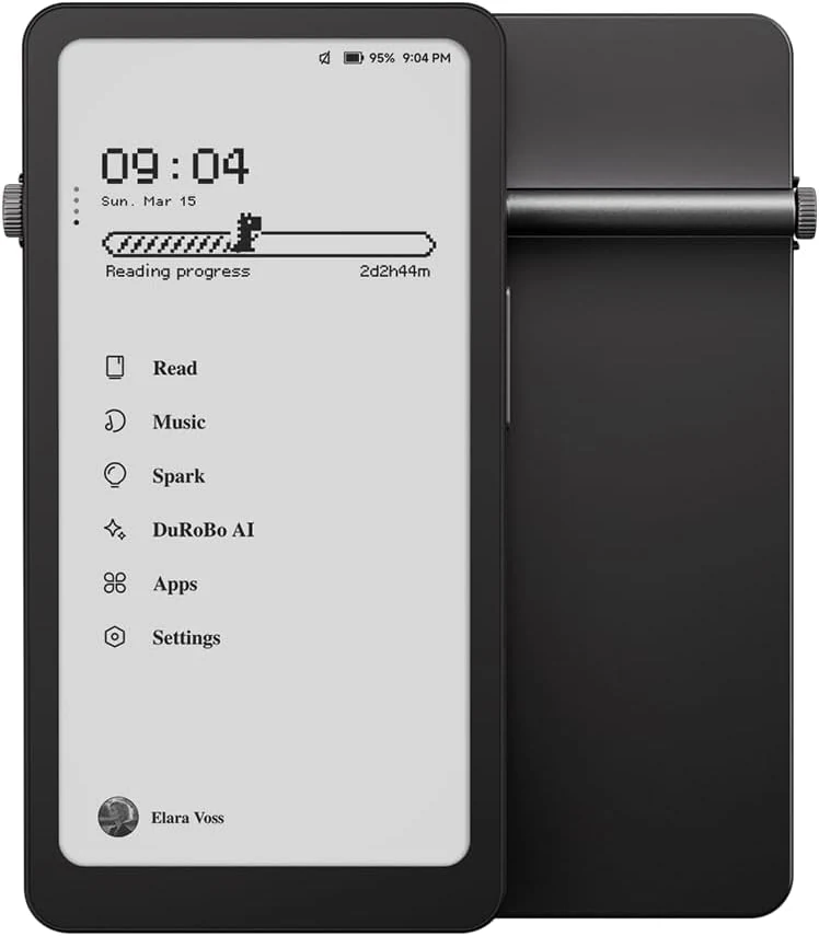 Krono – 6.13" Smart ePaper Focus Hub, 300 PPI 6G 128G Paper Tablet, with Smart Dial – an e-Reader, idea Keeper, and Audio Player All in one