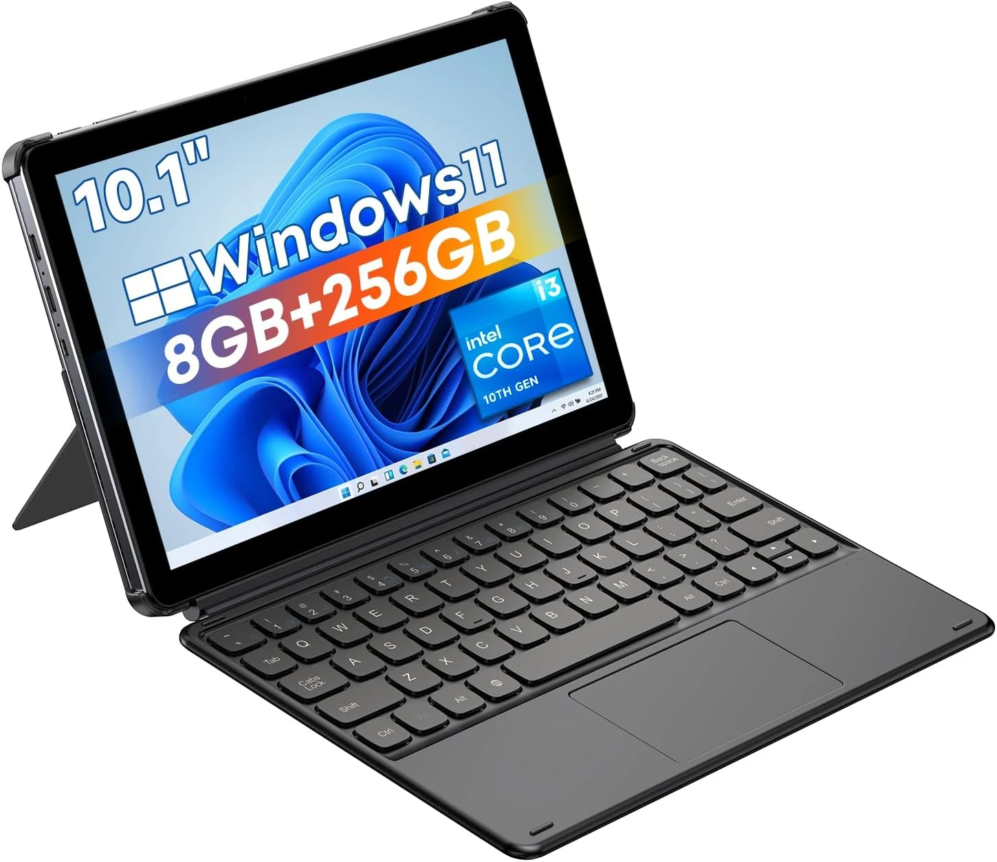 CHUWI 2 in 1 Laptop Tablet, 8GB RAM 256GB SSD, Intel Core i3 (3.9GHz), Hi10 X2 Windows 11 Tablet with Magnetic Keyboard