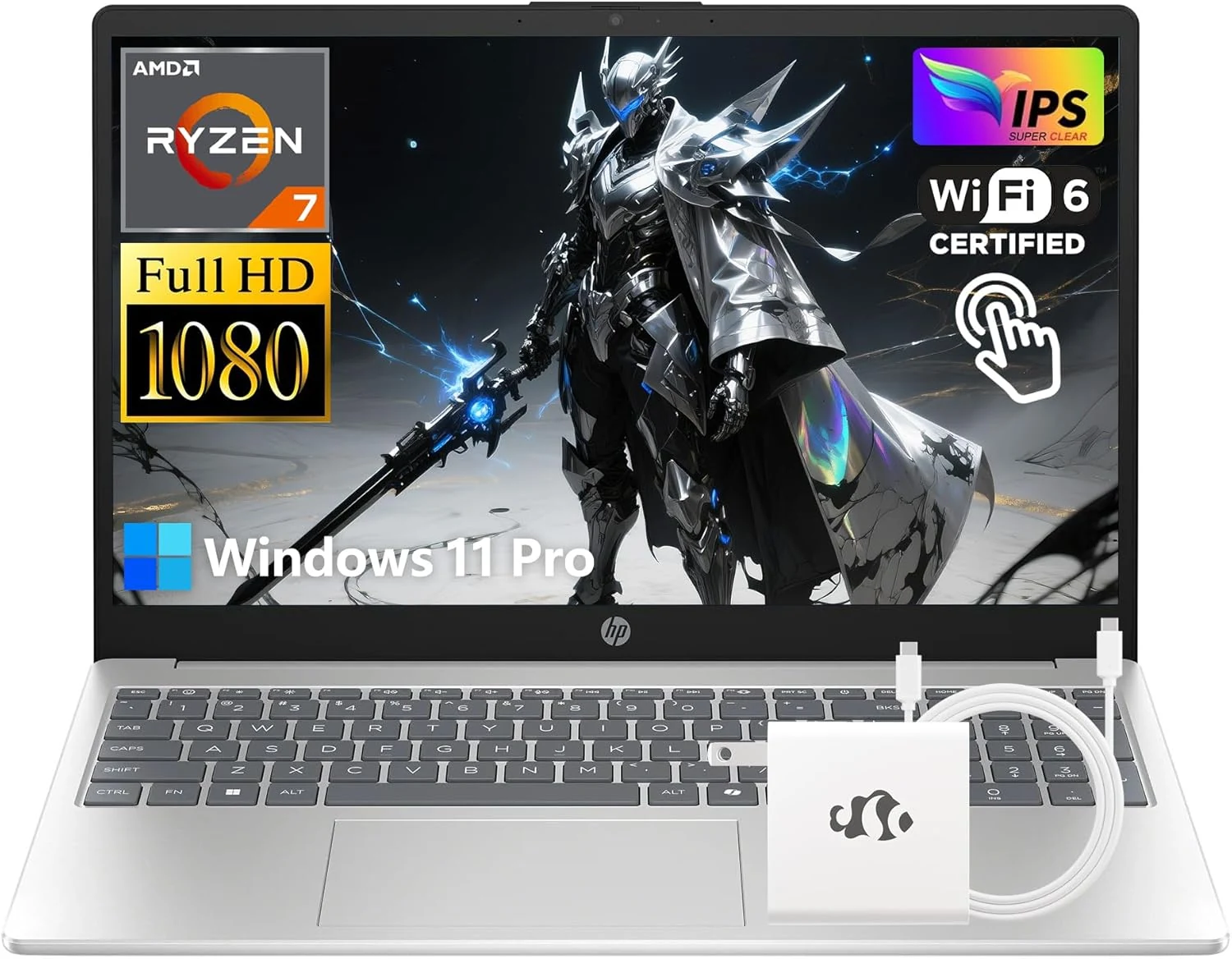 HP Touchscreen Laptop, 680M AMD Ryzen 7 7730U (8-Cores) 32GB RAM 1TB SSD (15.6" FHD IPS, Win 11 Pro)