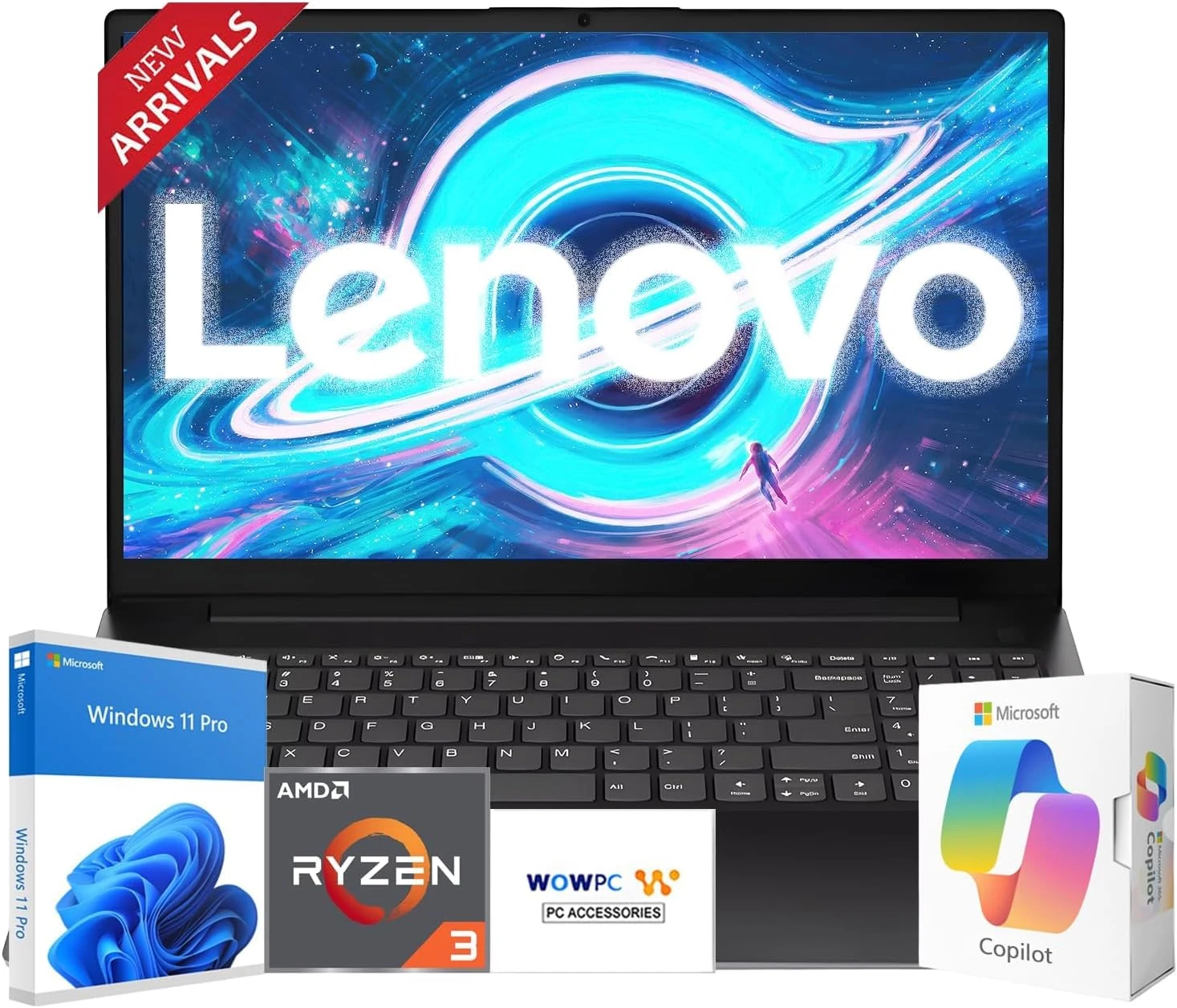 Lenovo 2026 Latest Business and Student Laptop, Ryzen 3 7320U, 16GB DDR5, 256GB SSD, 15.6" FHD IPS, Windows 11 Pro