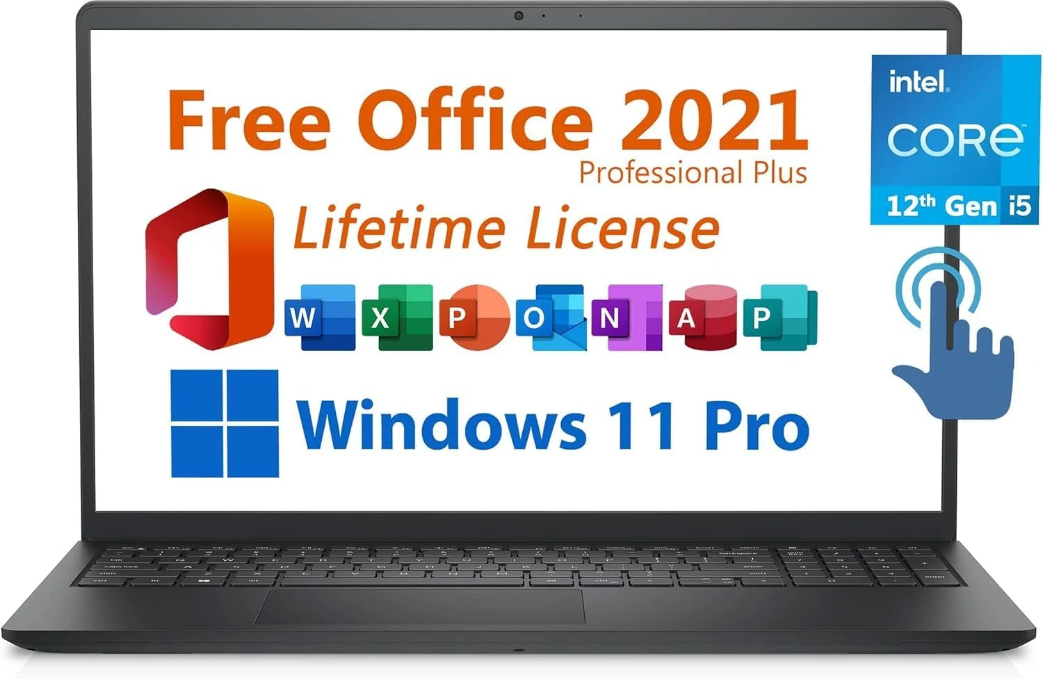 Dell Inspiron 15 Business Laptop, 15.6" FHD Touchscreen, with Lifetime Microsoft Office (i5-1334U, 16GB, 512GB SSD)