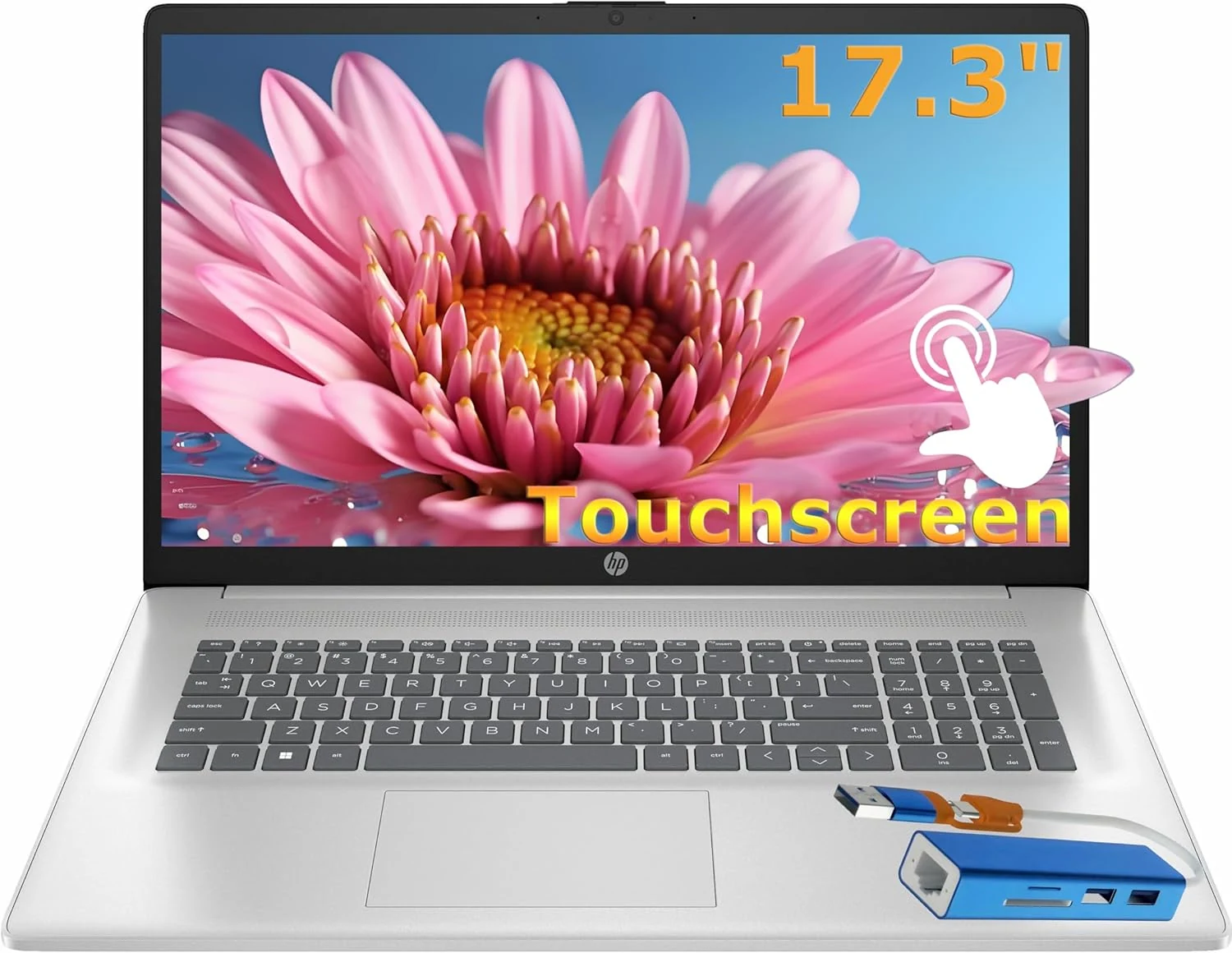 HP Pavilion 17.3" Laptop Touchscreen, Intel 8-Cores i3 Processor, 16GB DDR4 RAM, 1TB PCIe SSD, Windows 11 Home