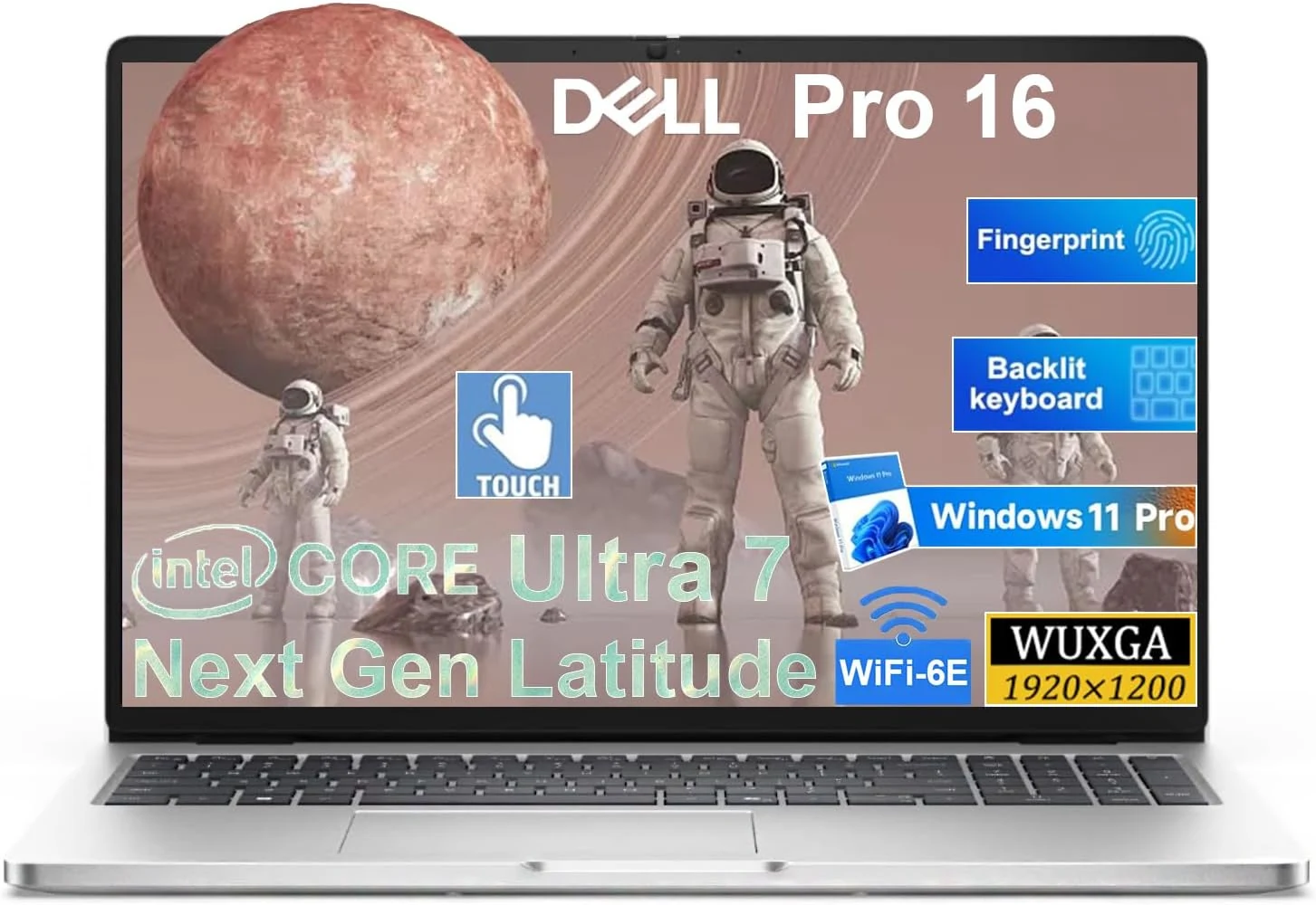 Dell Pro 16 PC16250 Touch Business Laptop(Nextgen Latitude), 16" FHD+