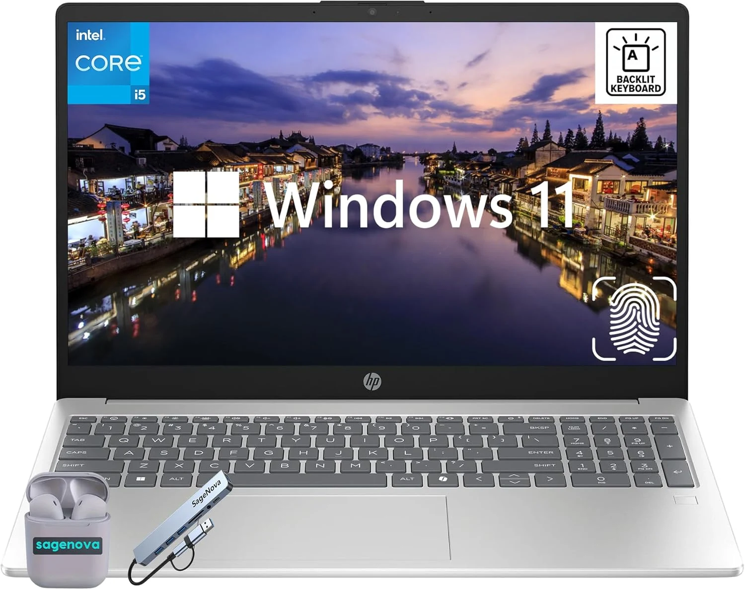 HP 15.6" Business Laptop Computer, Intel Core i5-1334U(10-Core), 16GB RAM 512GB Storage (256GB SSD+256GB Docking Station)