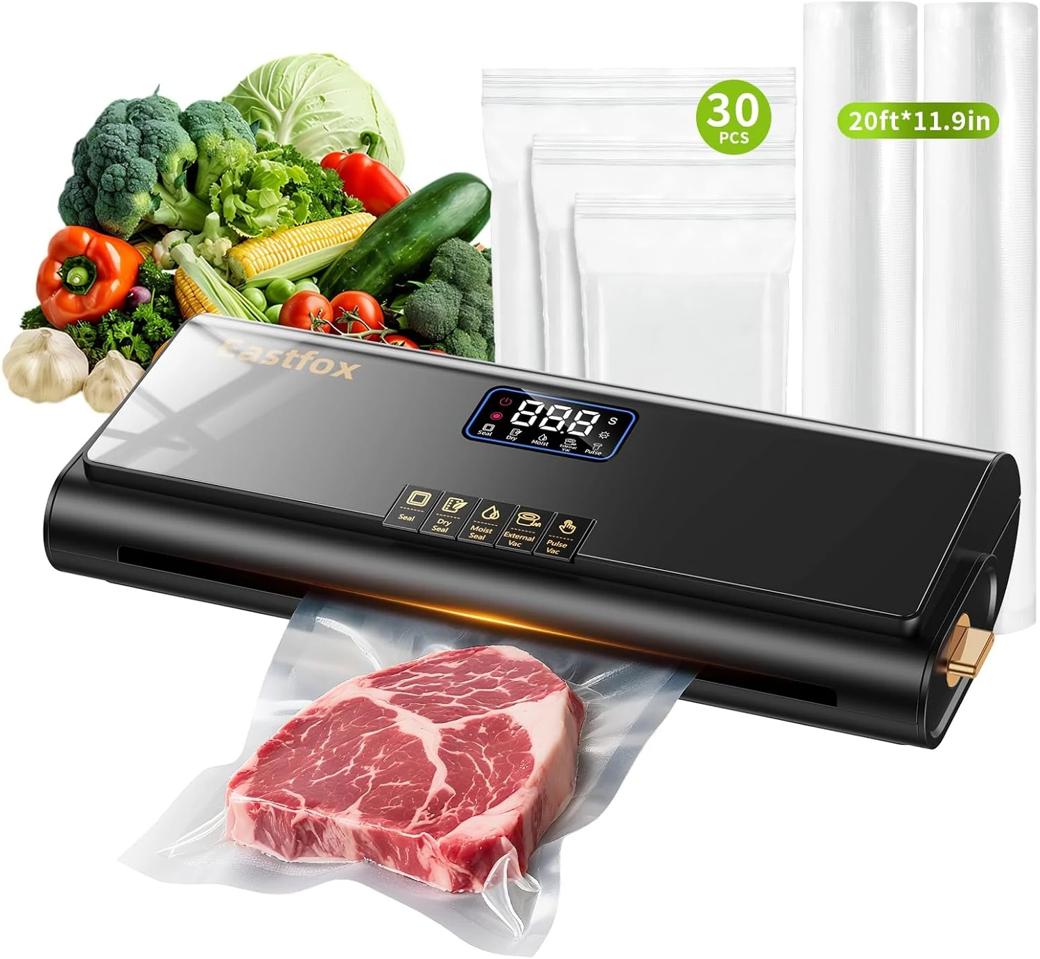 Updated Patented Food Preserver Vacuum Sealer Fully Automatic Heat Sealer