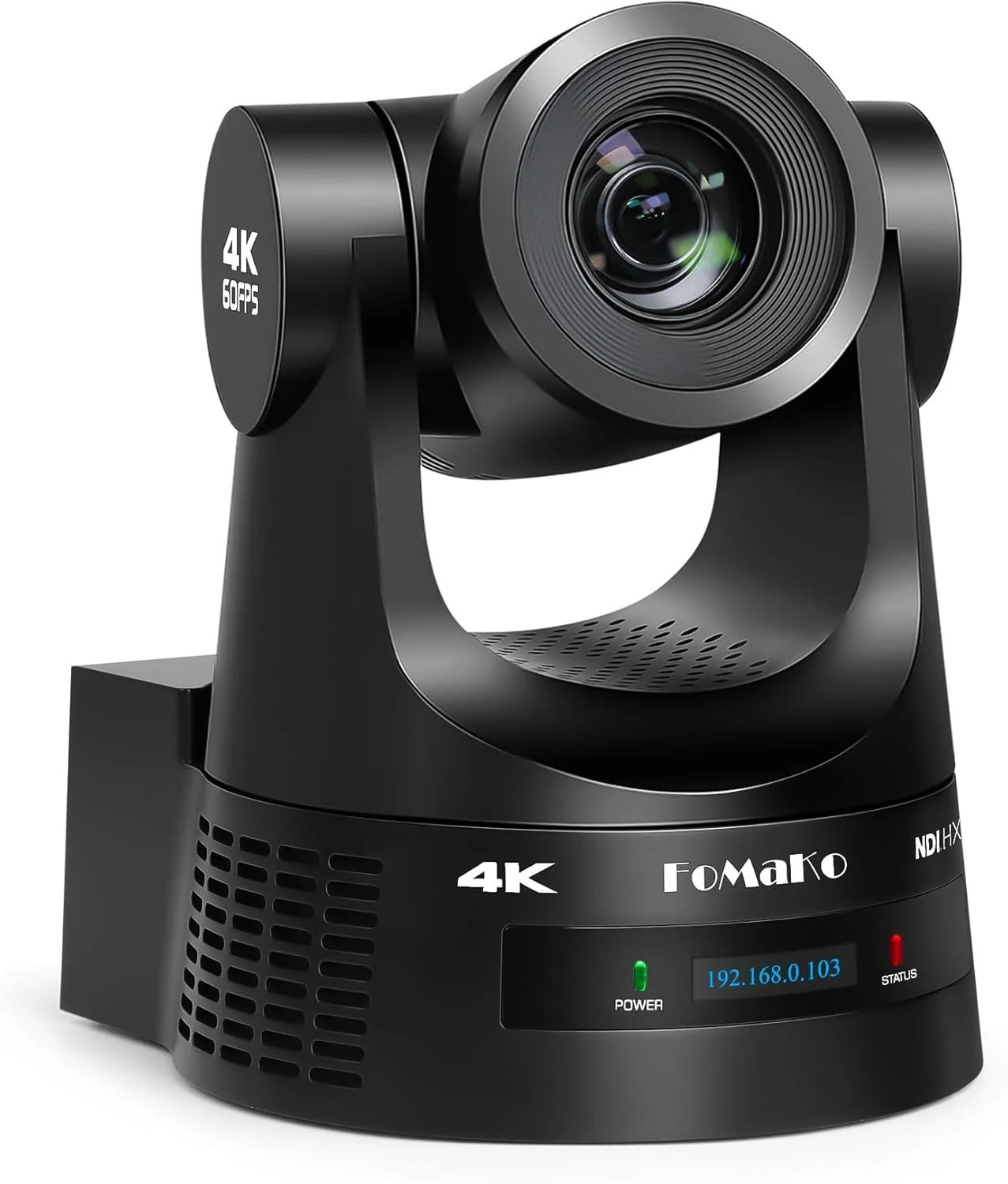 FoMaKo K600N 4K 60fps NDI PTZ Camera (NDI HX3, 20x Optical Zoom, AI Tracking)