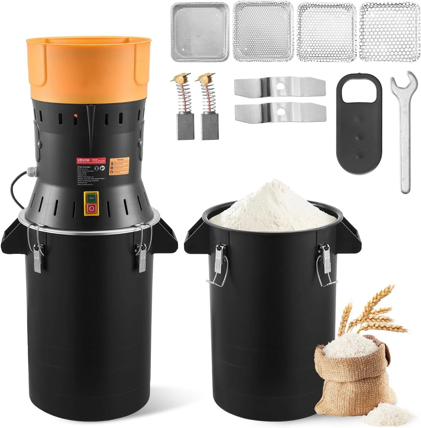 VEVOR Electric Grain Mill Grinder, 600W High Power Commercial Spice review