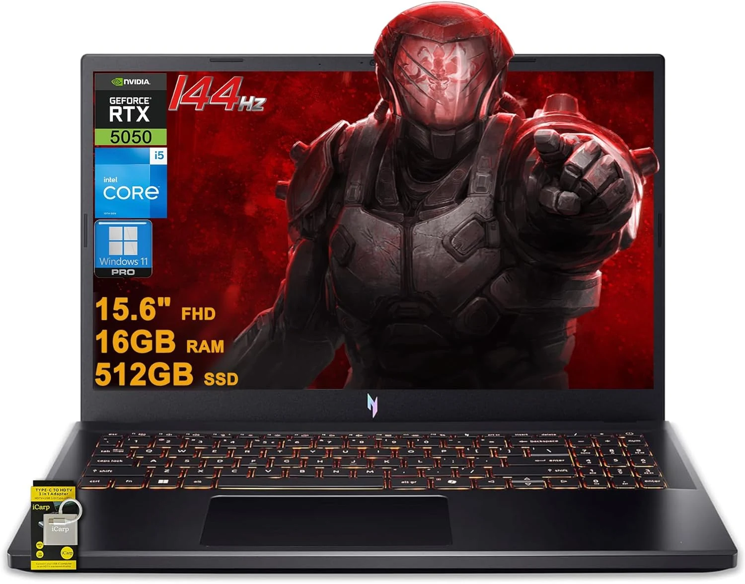 acer Nitro V 15 Gaming Laptop 15.6" FHD IPS 165Hz (i5-13420H, RTX 5050, 16GB/512GB)