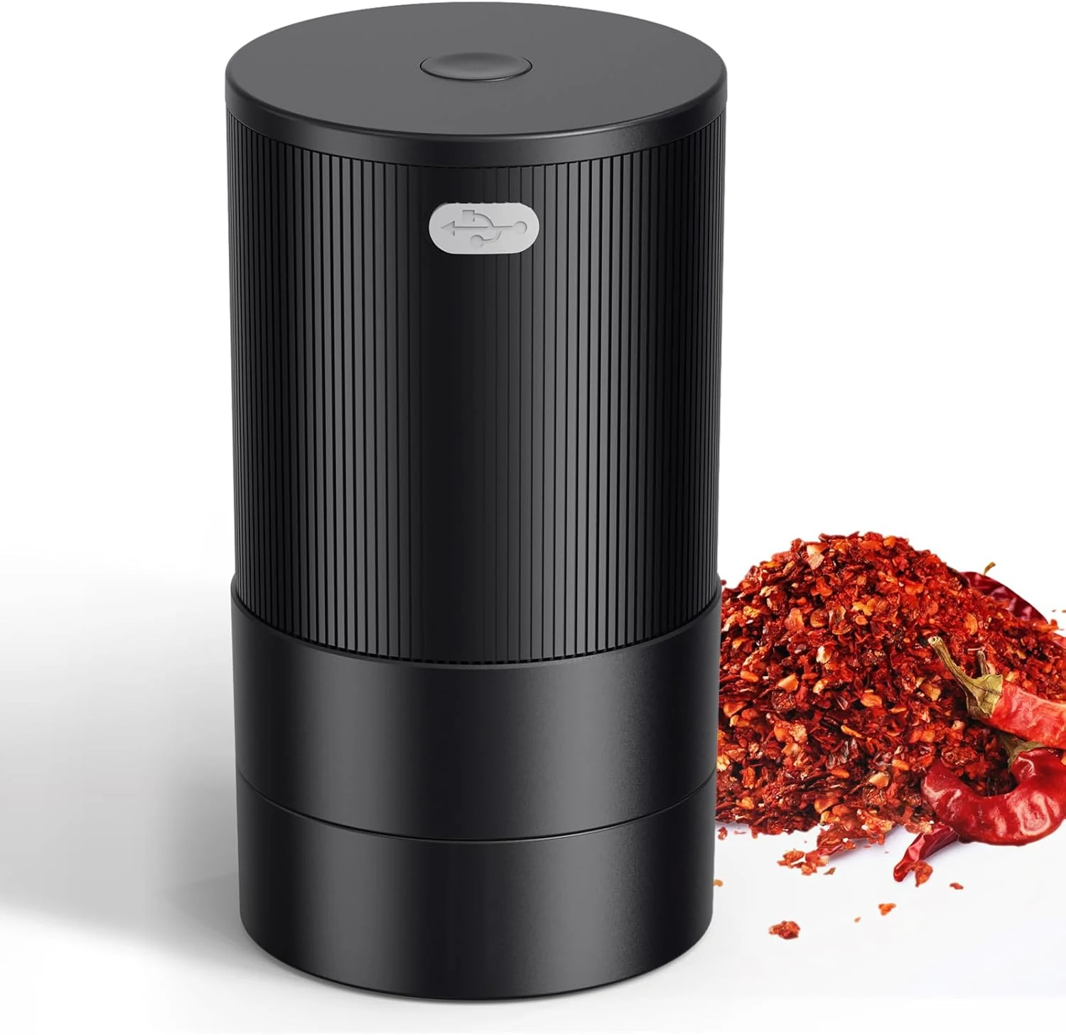 KINGTOP Electric Grinder, Automatic Zinc Alloy Spice Mill for Soft