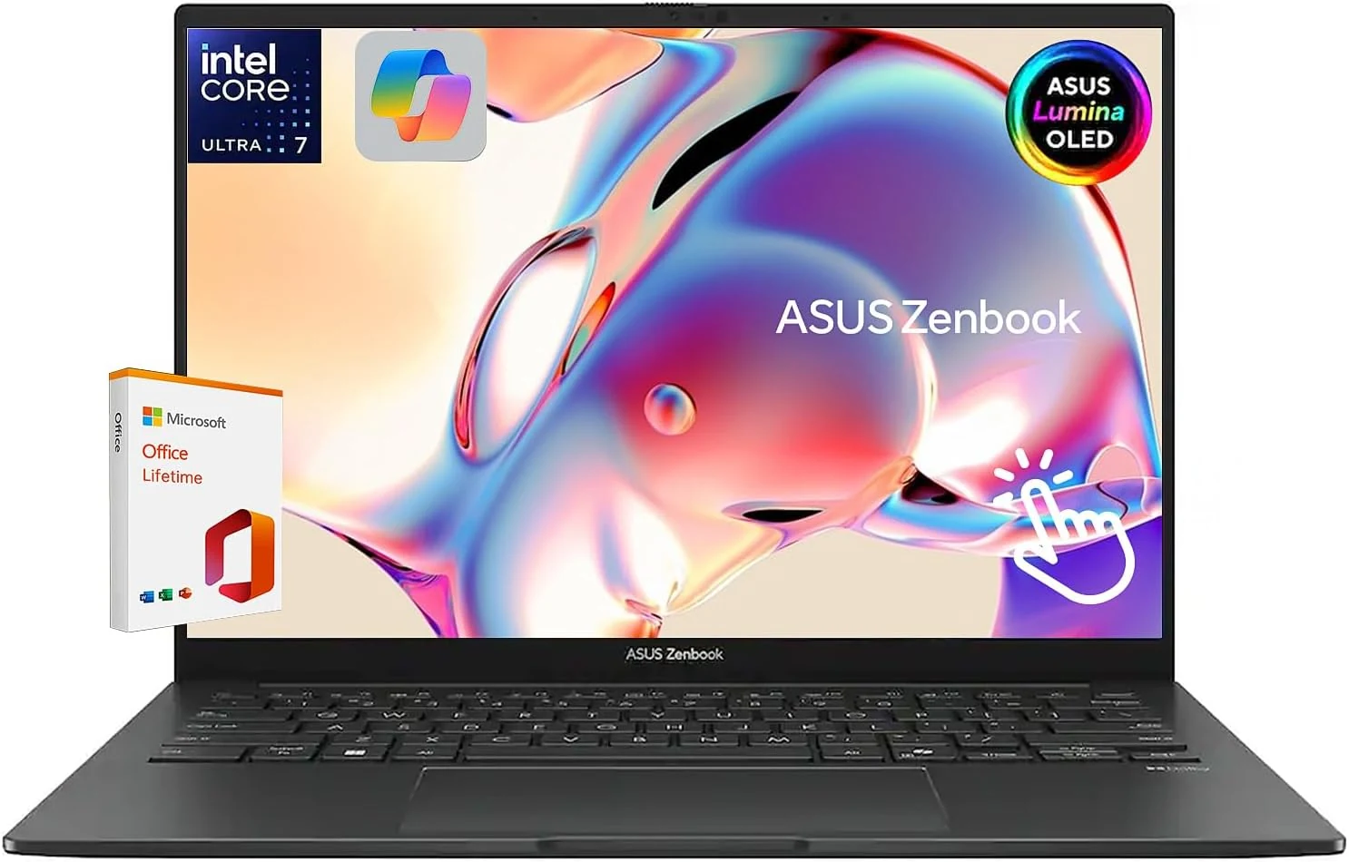 ASUS Zenbook 14’’ Wuxga OLED Touchscreen Laptop, Intel 16-Core Ultra 7 255H