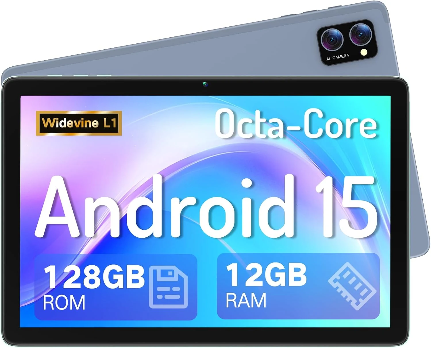Android 15 Tablet 10.1 Inch with Gemini AI– Octa-Core 12GB RAM 128GB ROM (2TB Expand)