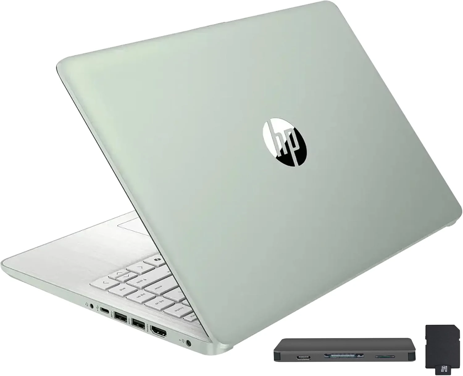 HP 14-inch Ultra Light Laptop W/1 Year Office 365&AI-Copilot, Intel Processor N150, 16GB RAM, 416GB Storage (128GB UFS + Docking Set)