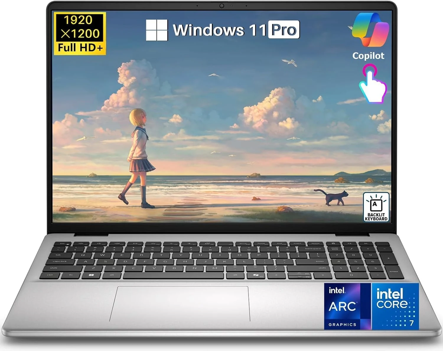 Dell 16 Touchscreen Laptop DC16251, Intel 10-Core Core 7 150U (up to 5.4 GHz), 32 GB DDR5 RAM, 1 TB SSD, 16" FHD+ IPS 300 Nits Display, Copilot AI, Intel Graphics, Backlit KB, Wi-Fi 6E, Windows 11 Pro