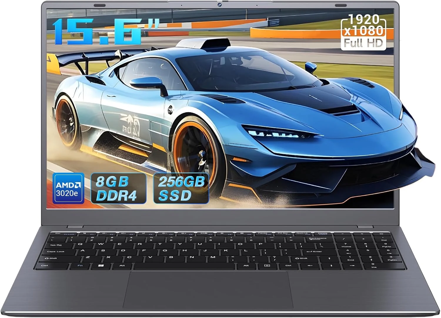 15.6 Inch Laptop Computer, AMD 3020e Processor (Up to 2.6GHz), 8GB RAM 256GB SSD, 1080P IPS FHD Display (MAXVELTH)