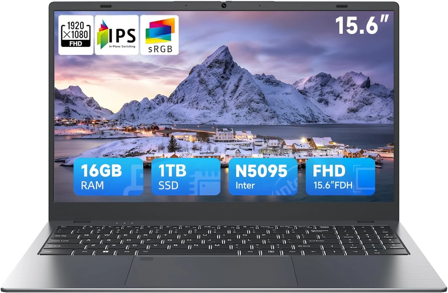 BLUEING 15.6 inch Laptop (Celeron N5095, 16GB RAM, 1TB SSD)