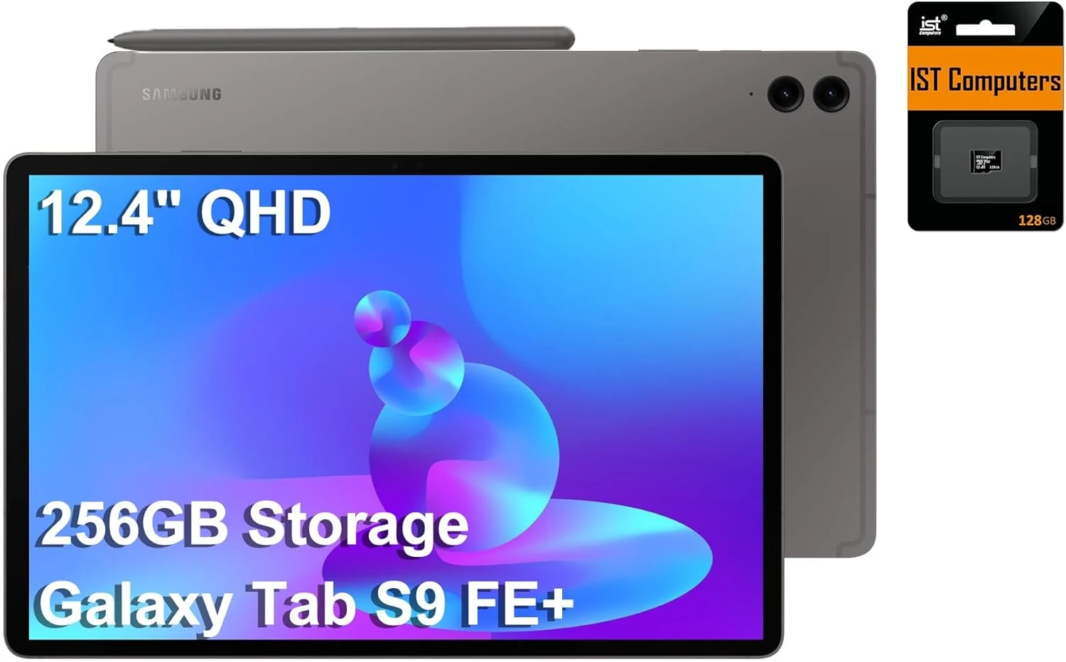 Samsung Galaxy Tab S9 FE+ Plus Android Tablet (12.4" Touchscreen, 8GB RAM, 256GB Storage, S Pen) SM-X610