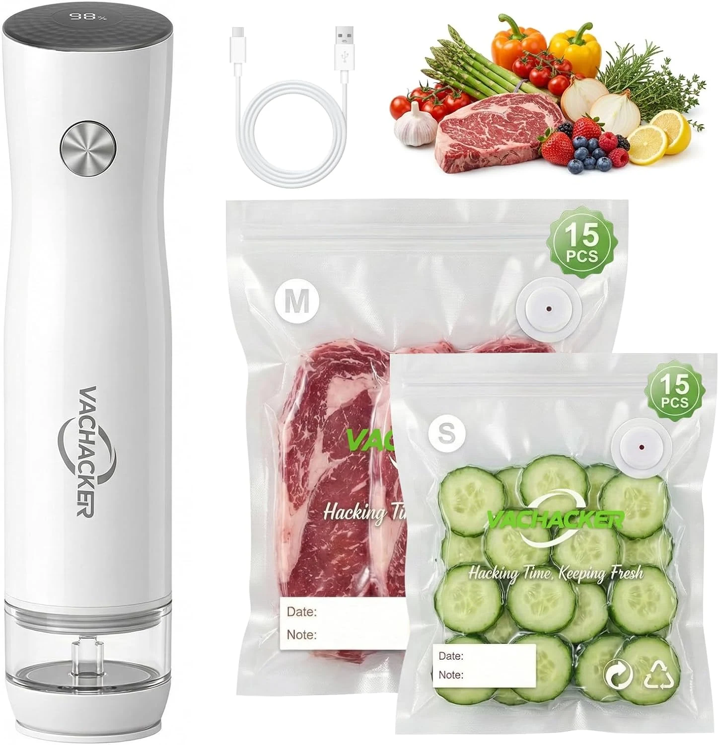 Handheld Vacuum Sealer Kit for Food Storage
