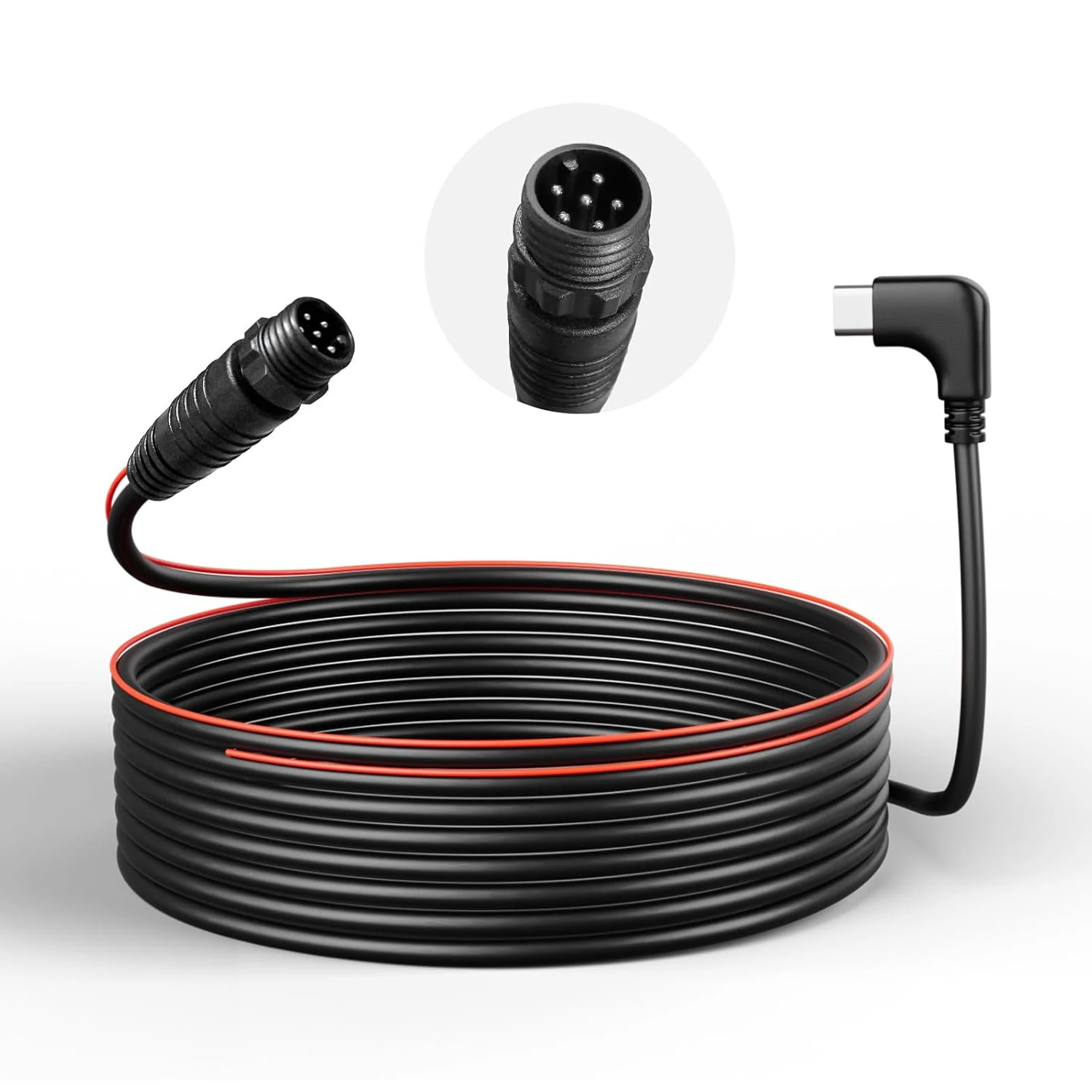 WOLFBOX 33Feet Rear Camera Replacement Cable with IP67 Waterproof Connector (6-Pin) for G900 PRO and Tripro Cabin Versions