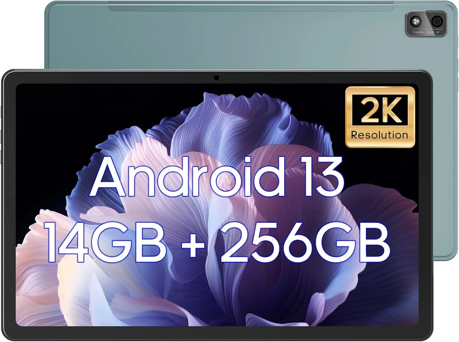 WDYQJE 11 Inch Android 13 Tablet (14GB RAM, 256GB Storage, Expandable) with 2000x1200 IPS Screen, 7500mAh Battery, Dual Speakers