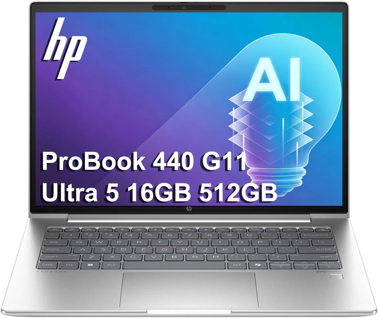 HP ProBook 440 G11 Business AI PC Laptop (14" FHD+ Anti-Glare, Intel 12-Core Ultra 5 125U, 16GB DDR5, 512GB SSD)