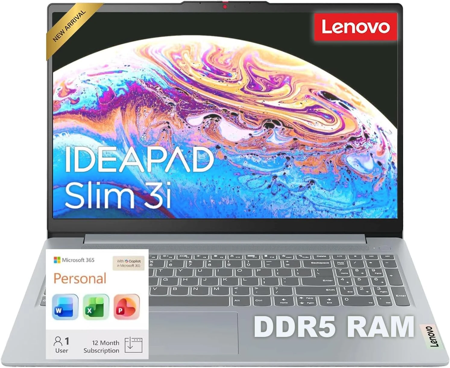 Lenovo IdeaPad Slim 3i 15.6" FHD Laptop with Microsoft 365 Included