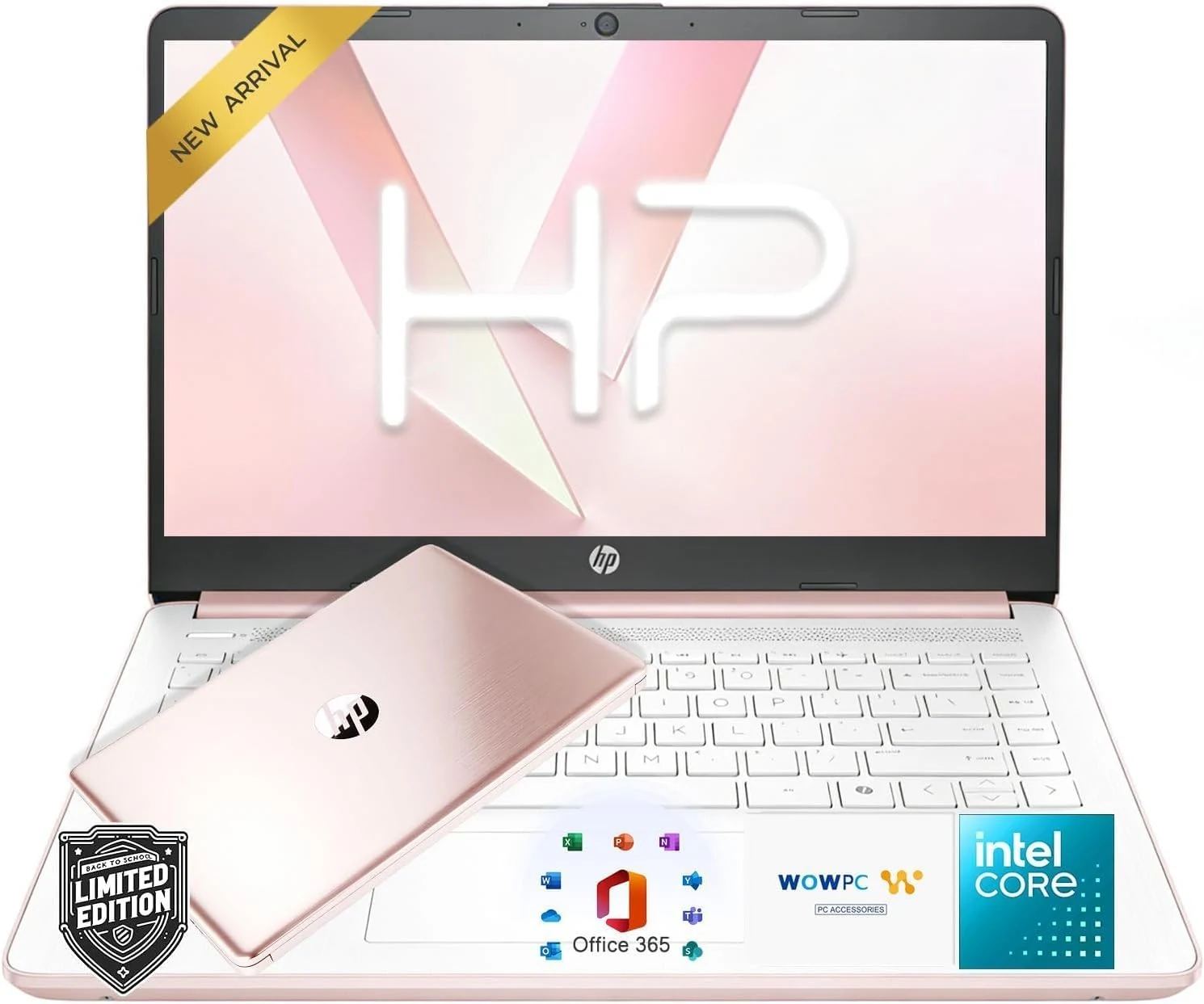 HP 14″ Rose Gold Lightweight Laptop