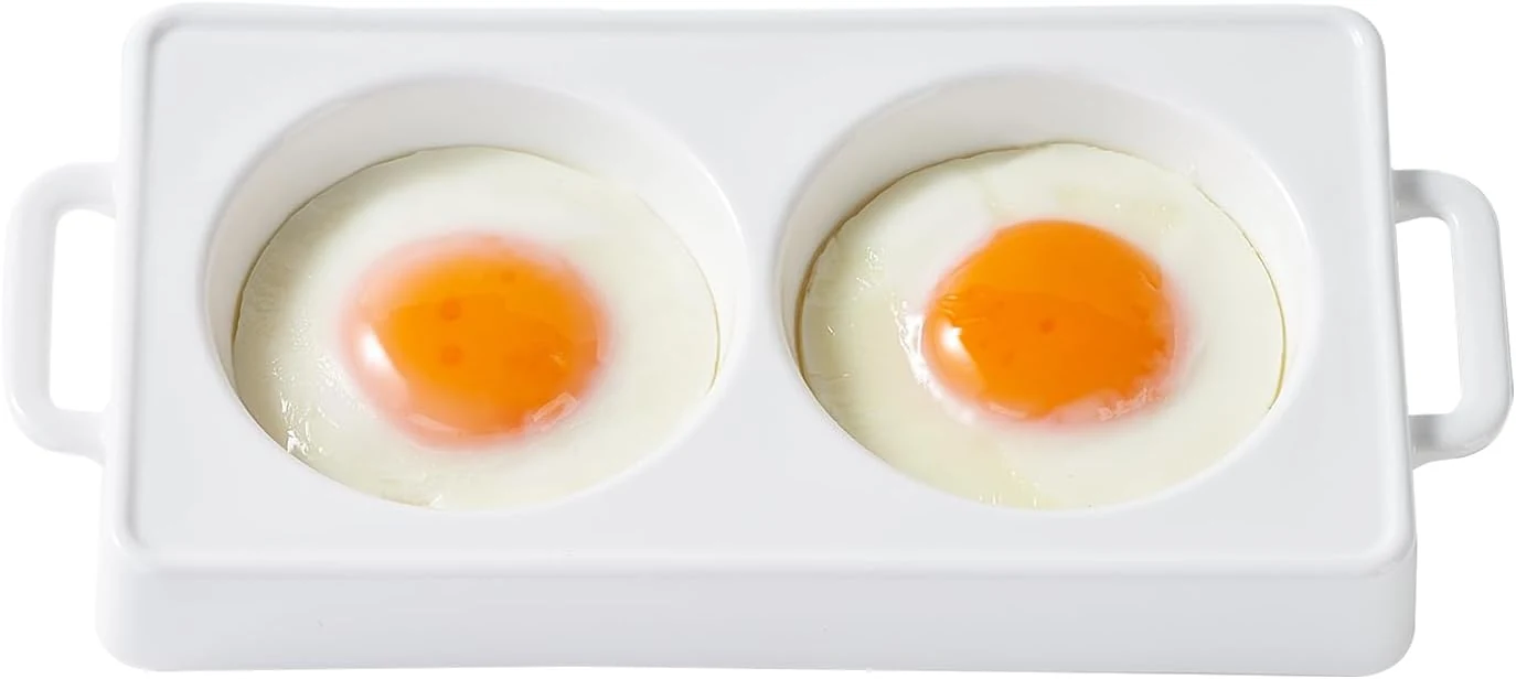 EliteVibe Ceramic Microwave Egg Cooker, BPA-Free Non-Stick Non-Toxic & Heat-Resistant