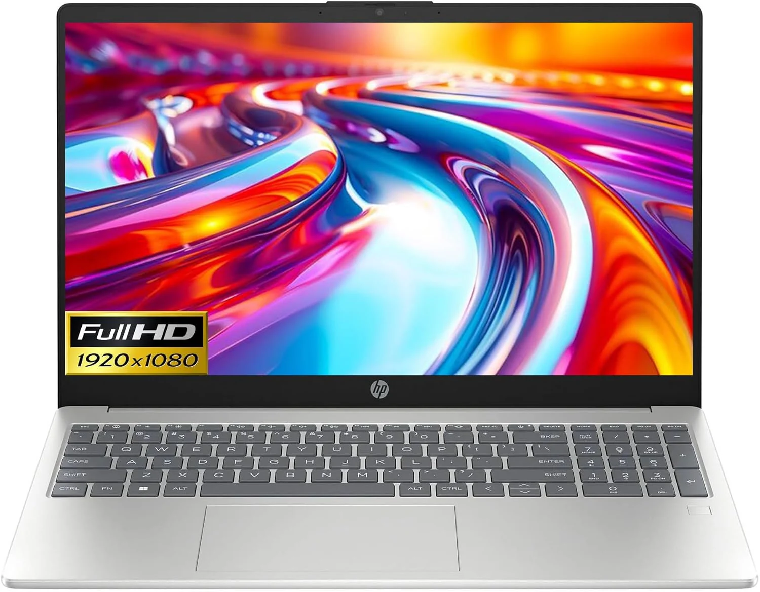 HP 15 Slim Laptop in Silver Intel 8-core i3 up to 3.8Ghz (15-FD01 - Renewed)