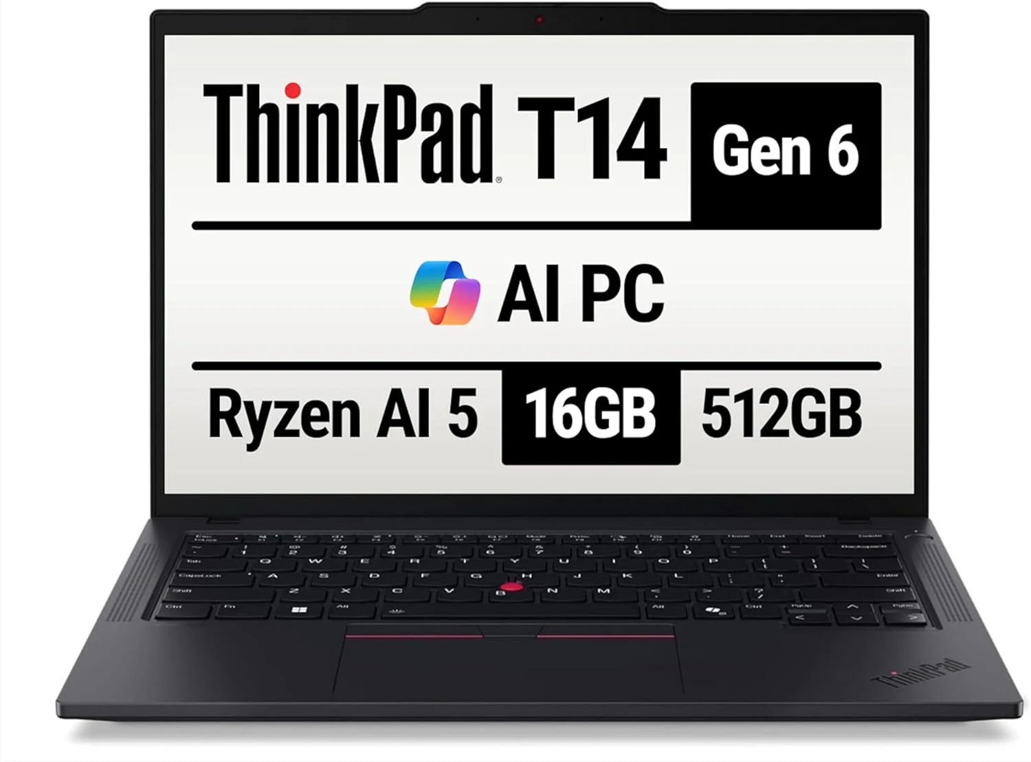 Lenovo 2025 ThinkPad T14 Gen 6 Co-Pilot+ Laptop - AMD Ryzen AI 5 PRO 340