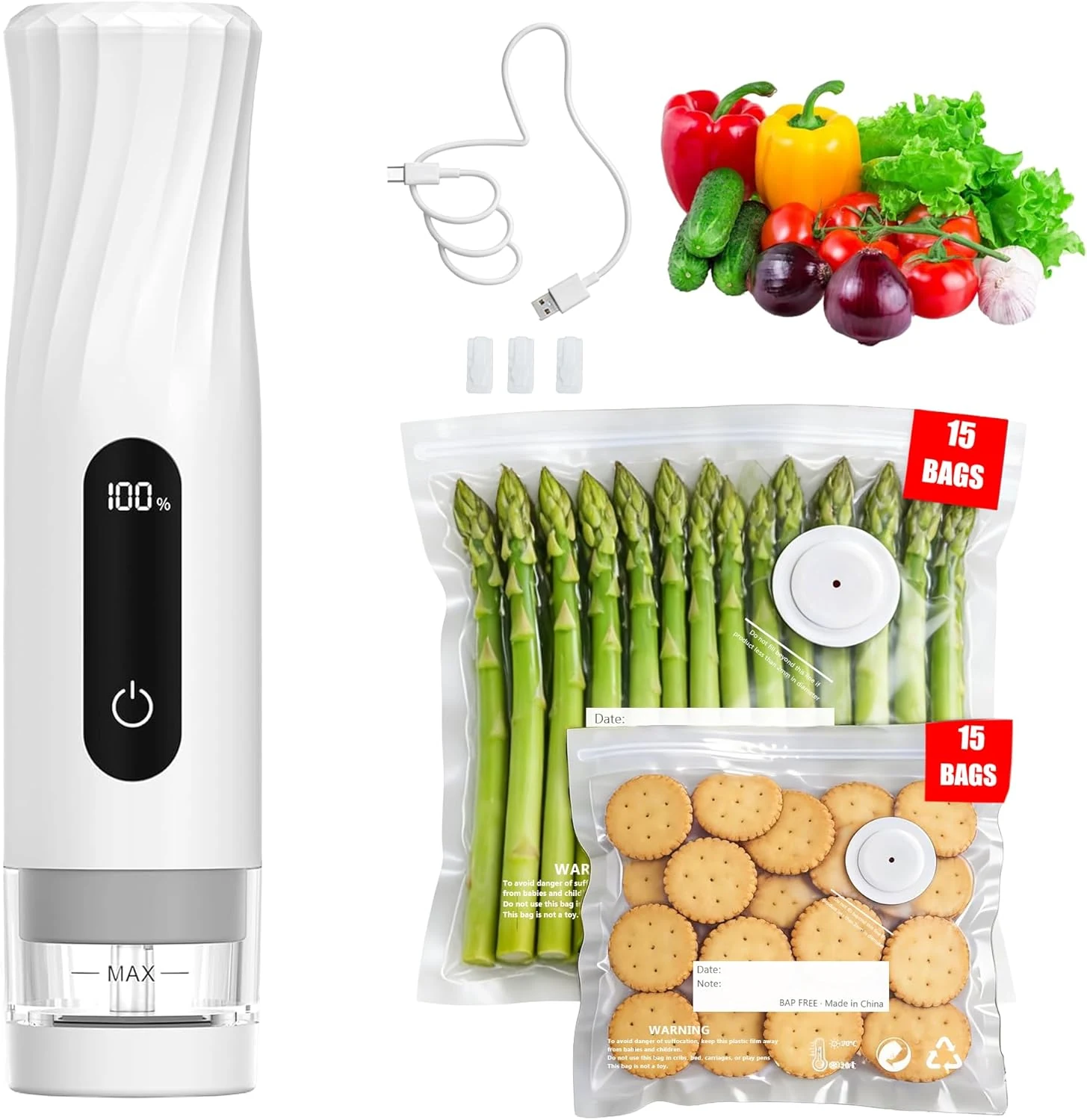 ALLHOPE Compact Vacuum Sealer for Food Storage