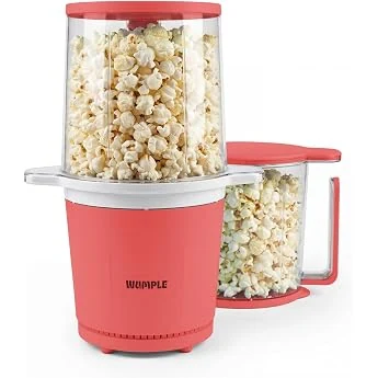 1200W Quick Popcorn Popper, ETL Certified Oil-Free Healthy Air Popper, 4.5-Quart Popcorn Maker for Movie Nights & Parties, White