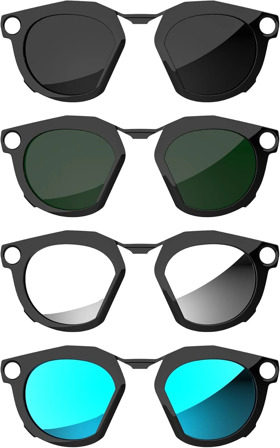 HIBLOKS 4Pcs Polarized Clip Compatible with Oakley Meta HSTN Smart Glasses Accessories